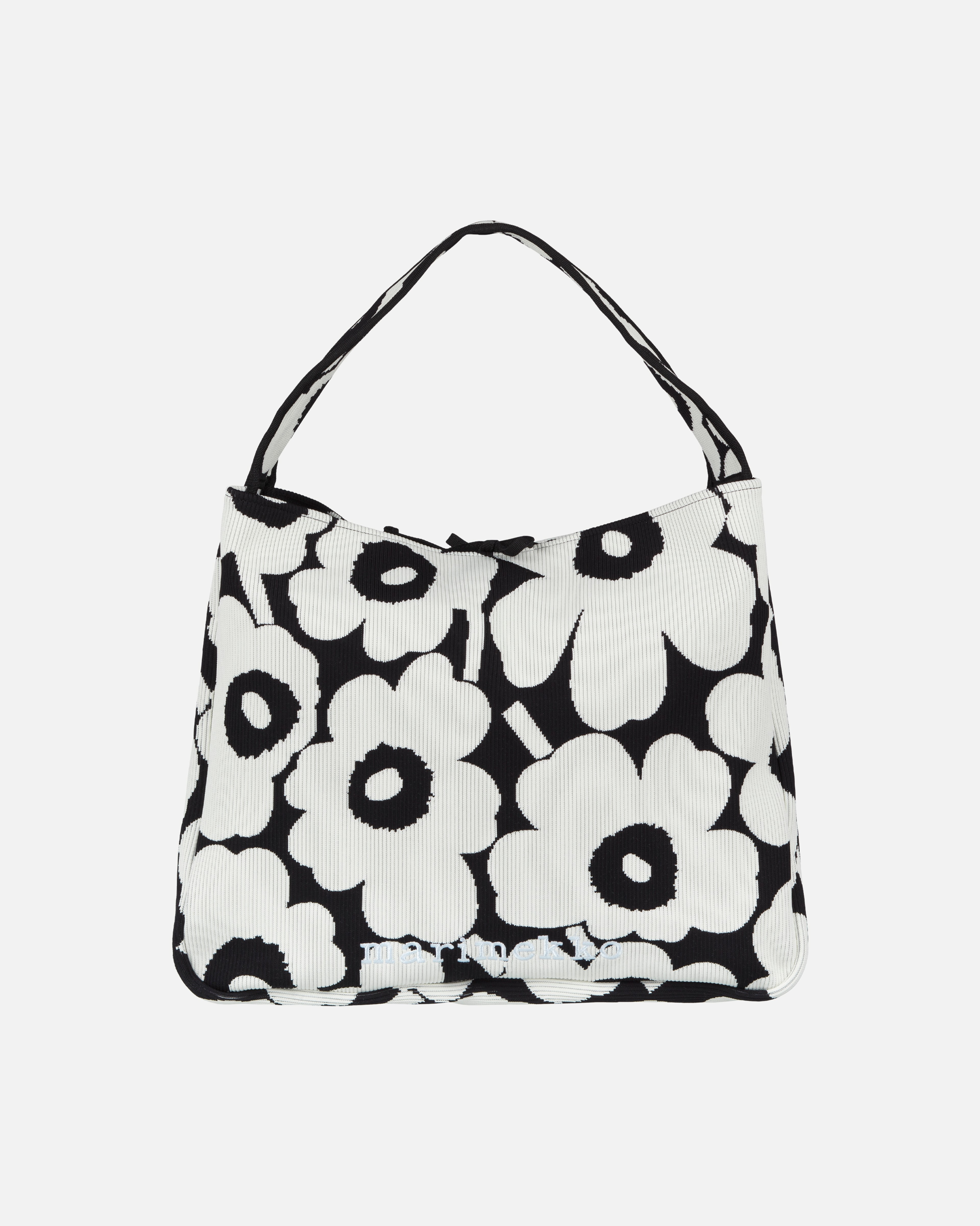 Knitted Bag Large Unikko, Shoulder bag, black,off white,