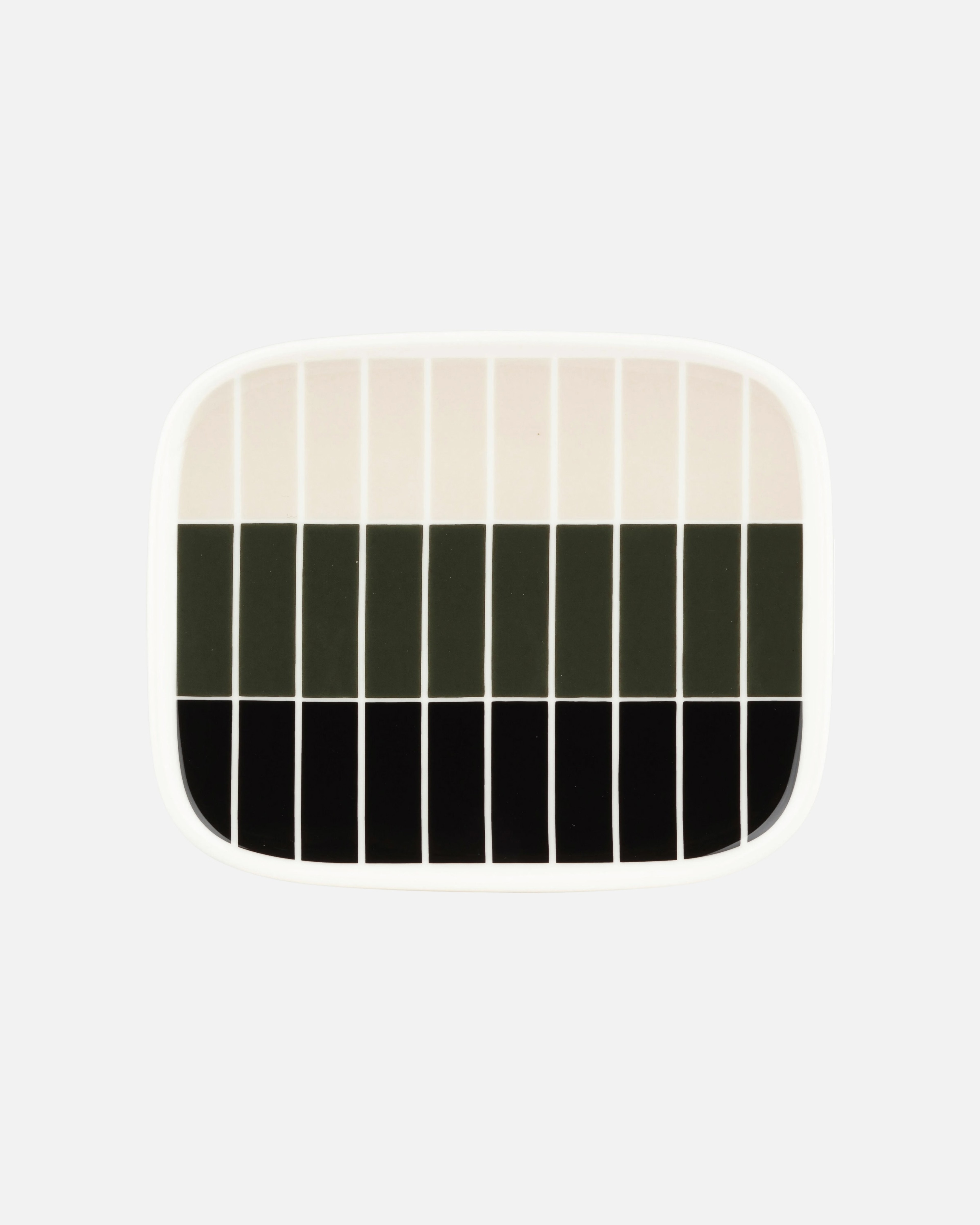 Oiva / Tiiliskivi, Plate 12 x 15 cm, green, light beige, black,