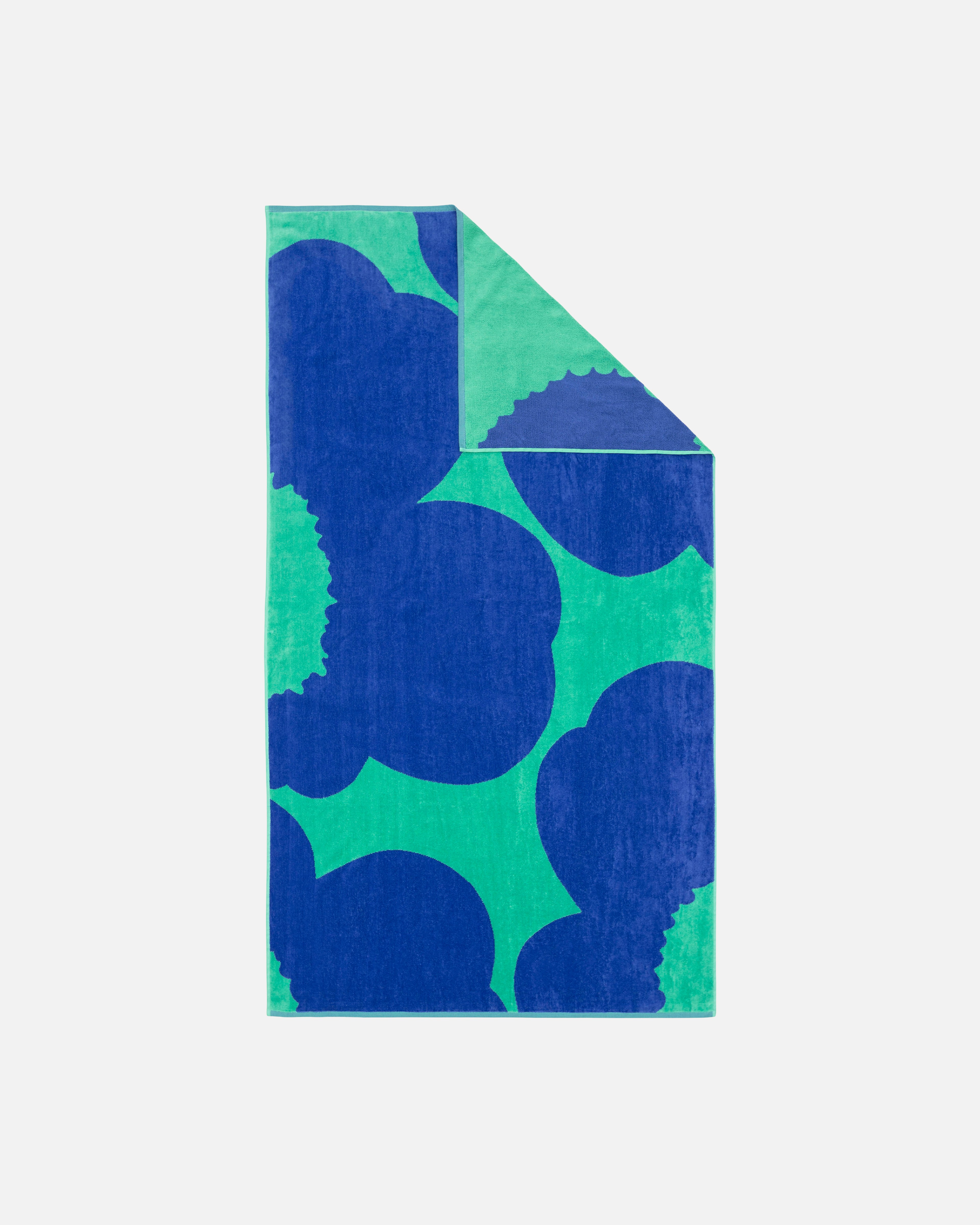 Iso Unikko, Bath towel 100x180 cm, teal, blue,