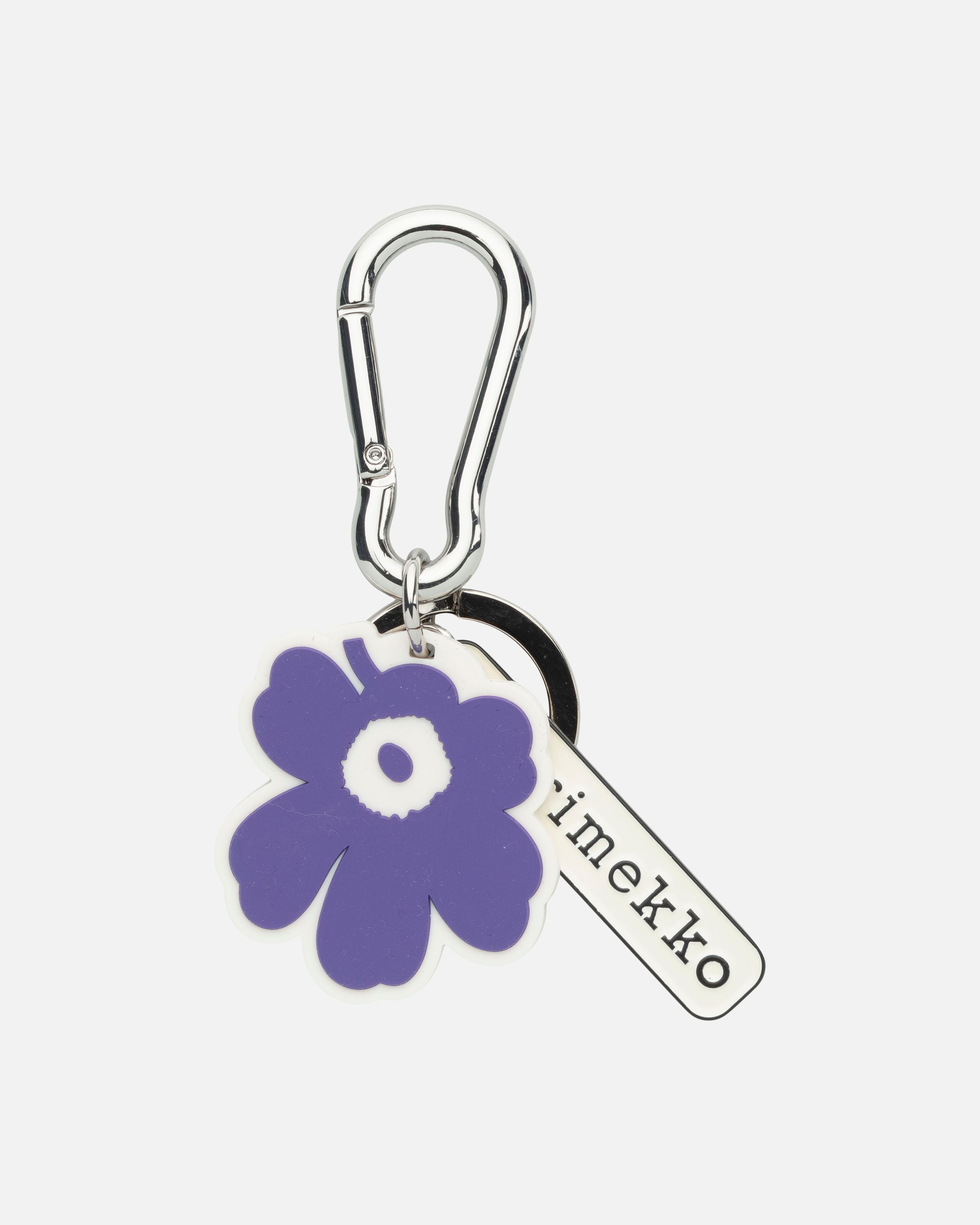 Aallokas Unikko Kioski key holder purple, off white | Marimekko