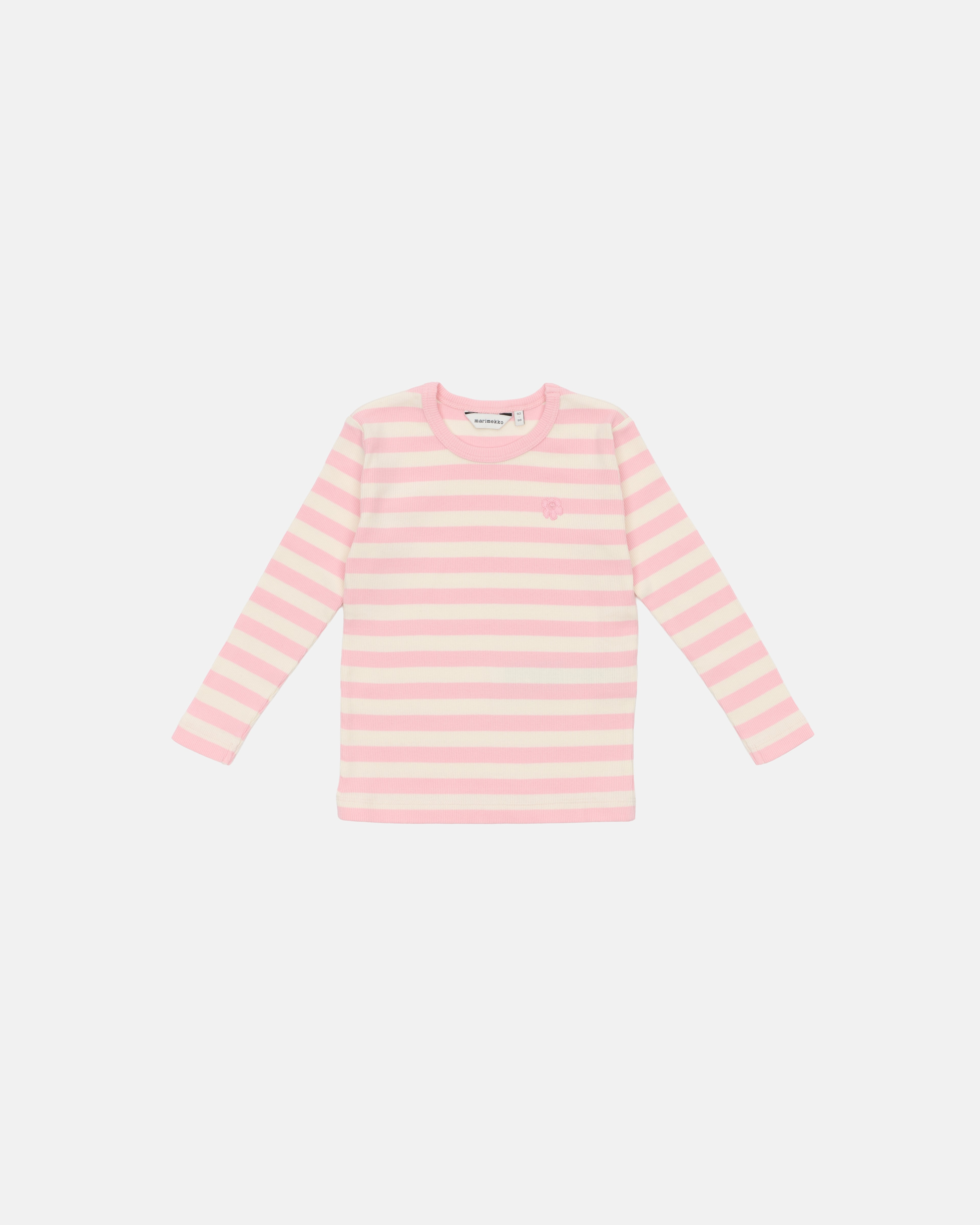Innostaa Tasaraita Unikko I, Kids´ shirt 80/86, light pink, off white,