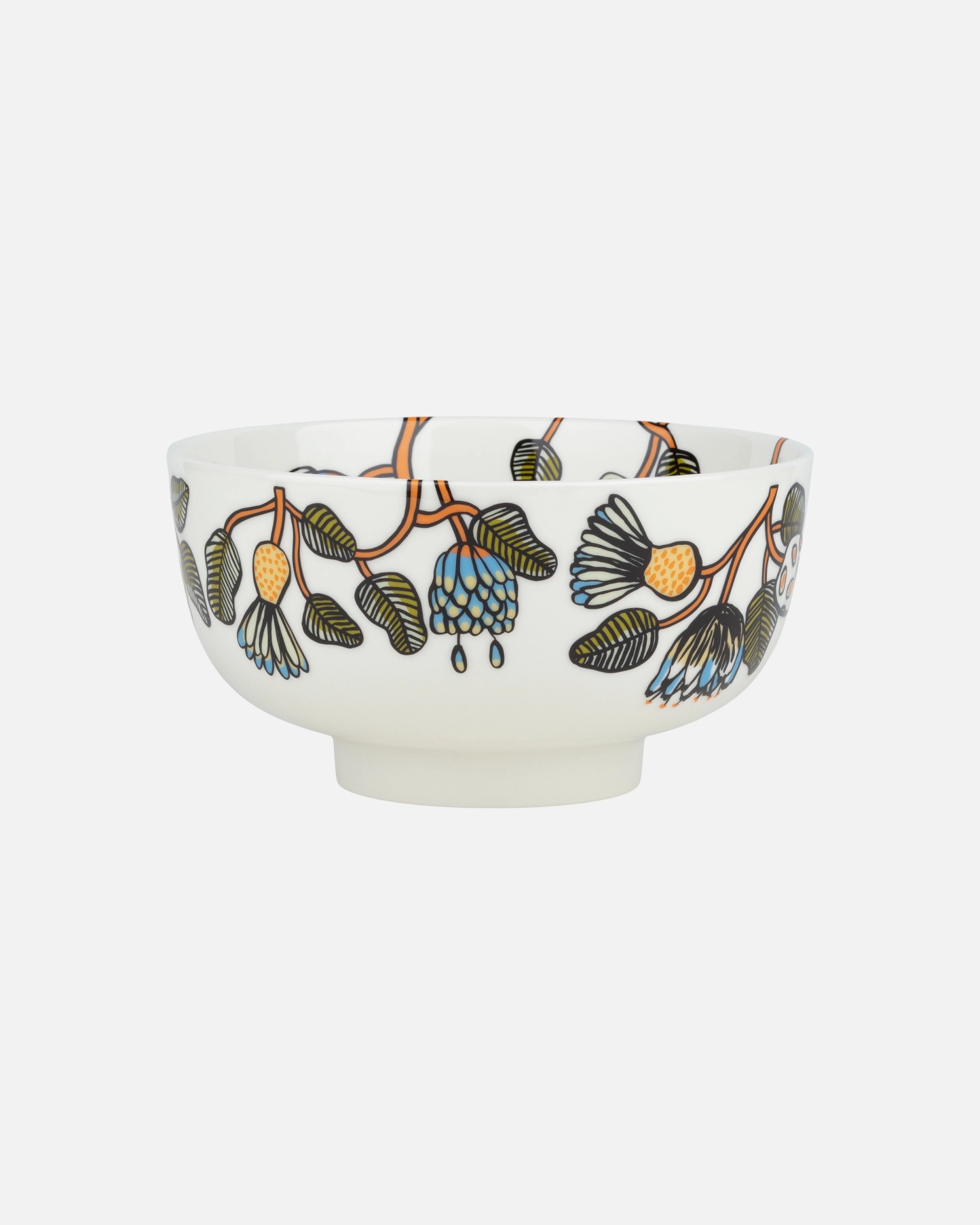 Oiva / Tiara, Serving bowl, white, warm or, green,