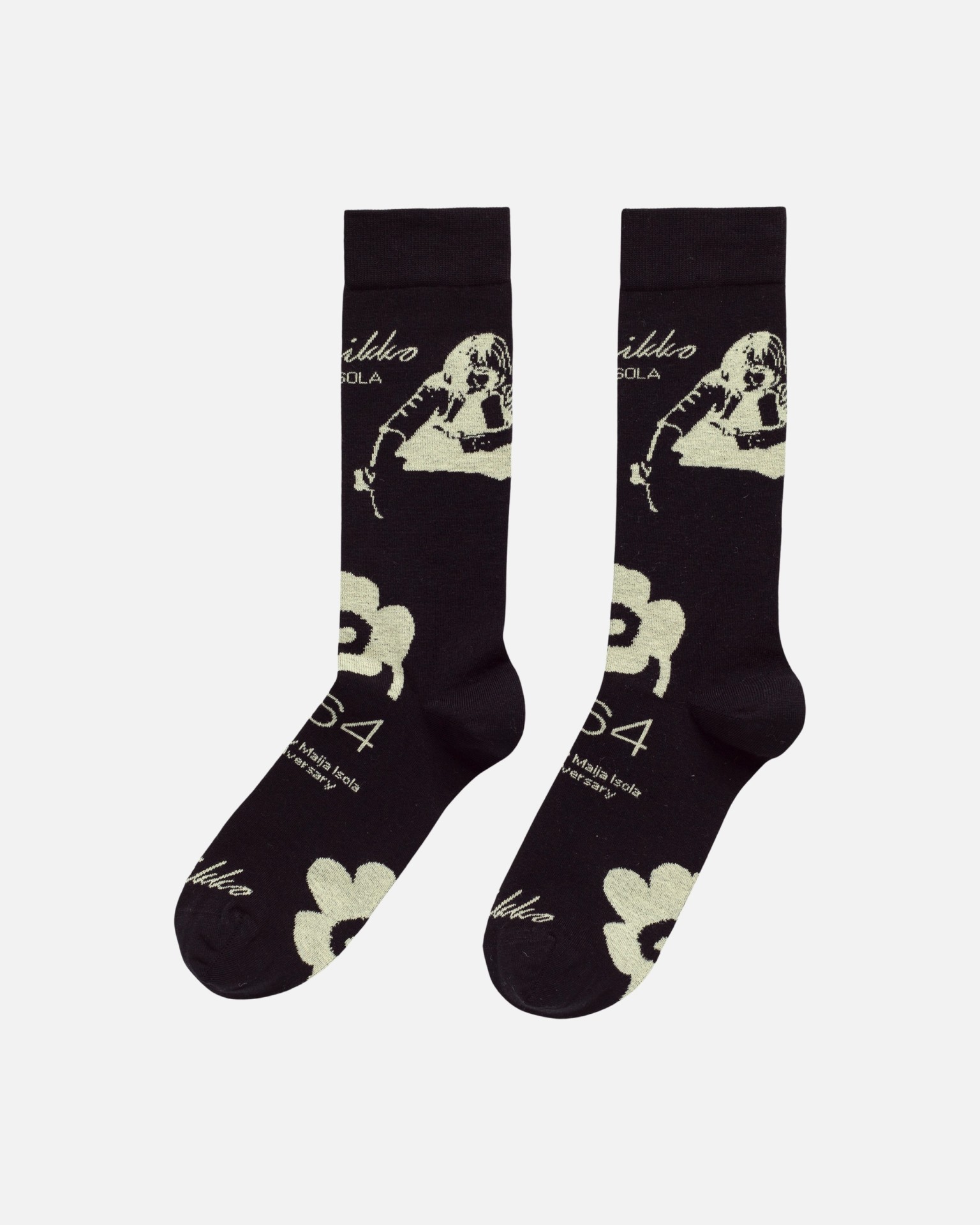 Kioski Detsku Ii Unikko Tribute, Socks, black, yellow,