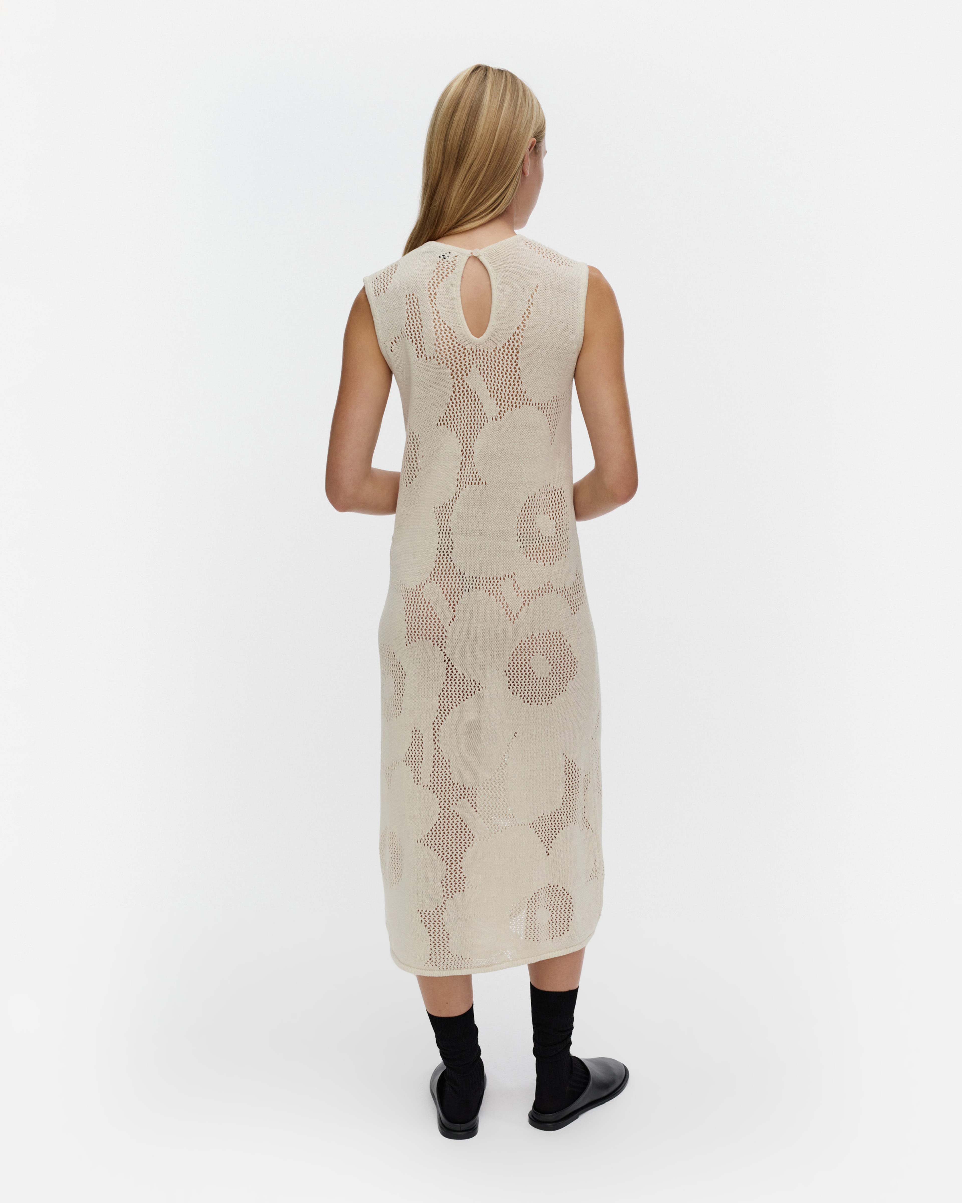Luonnos Unikko, Knitted dress, off white,