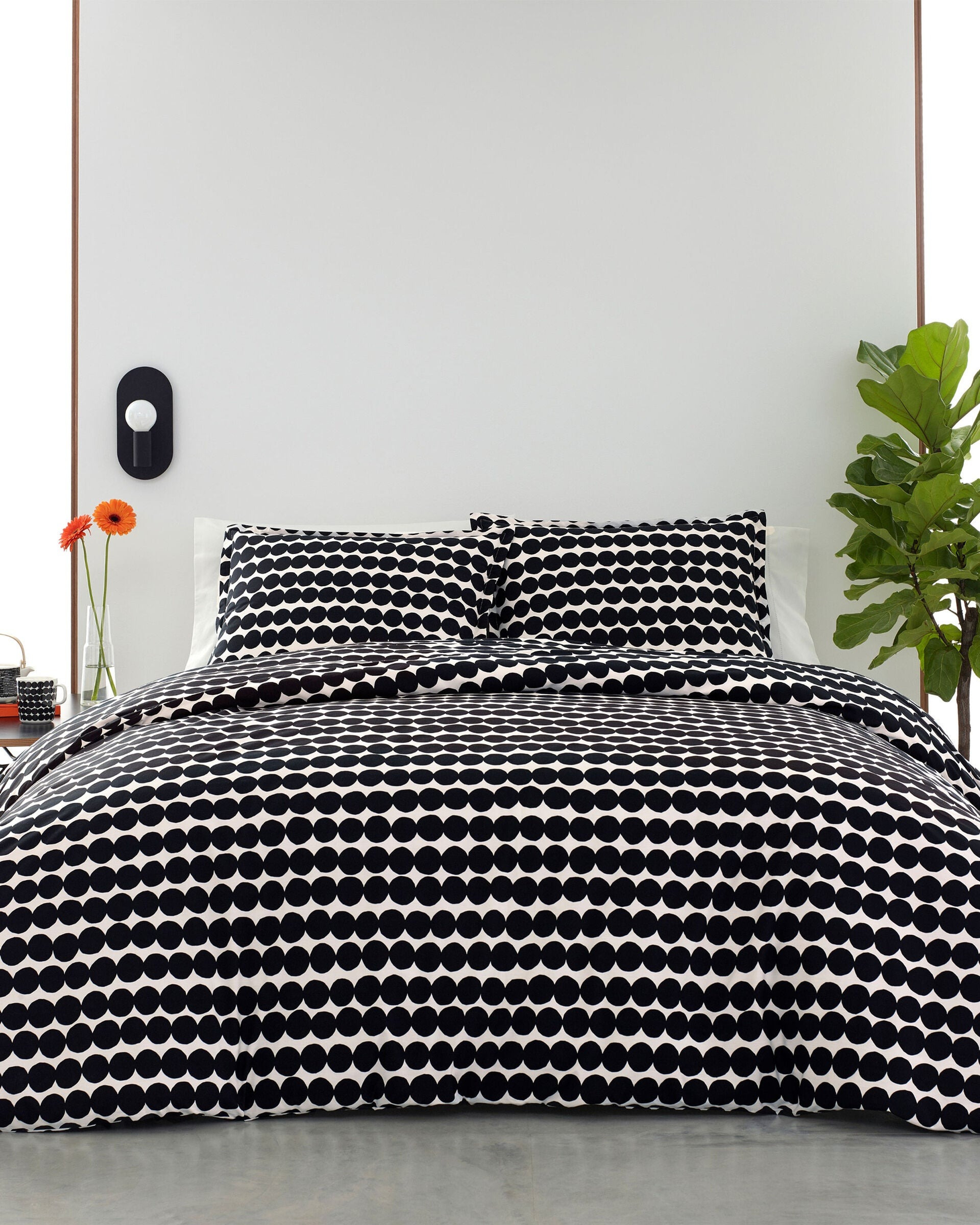 Räsymatto King, Duvet cover set, white, black,