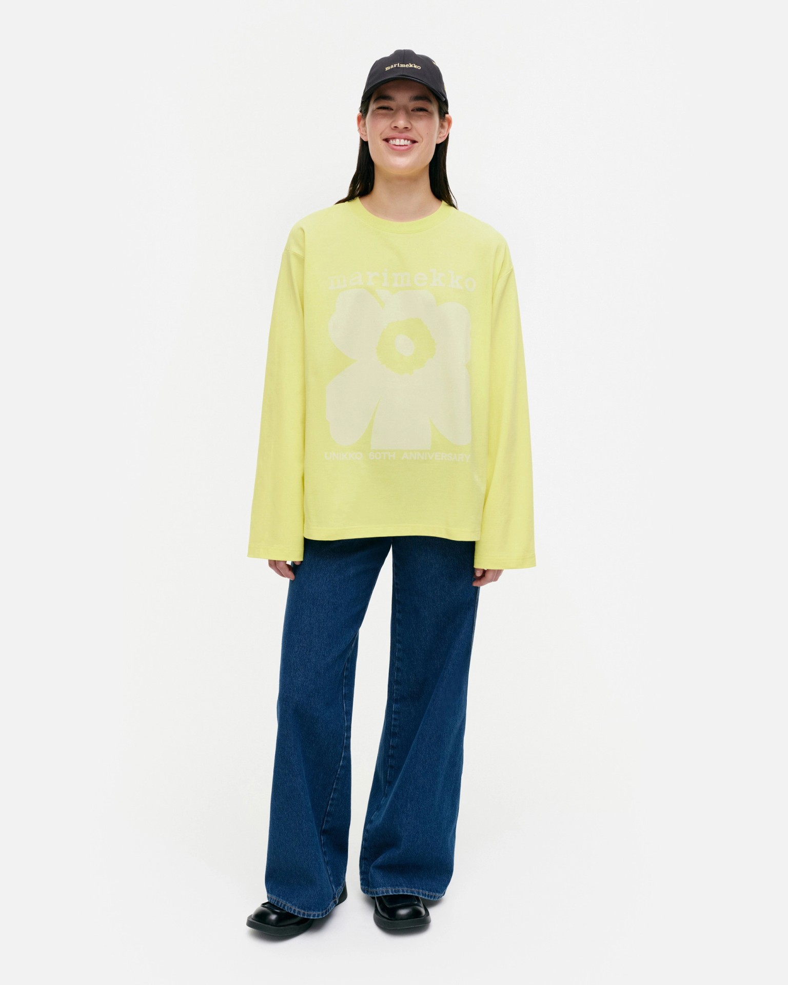 Reunat Unikko Placement, Kioski jersey top, yellow, light beige,