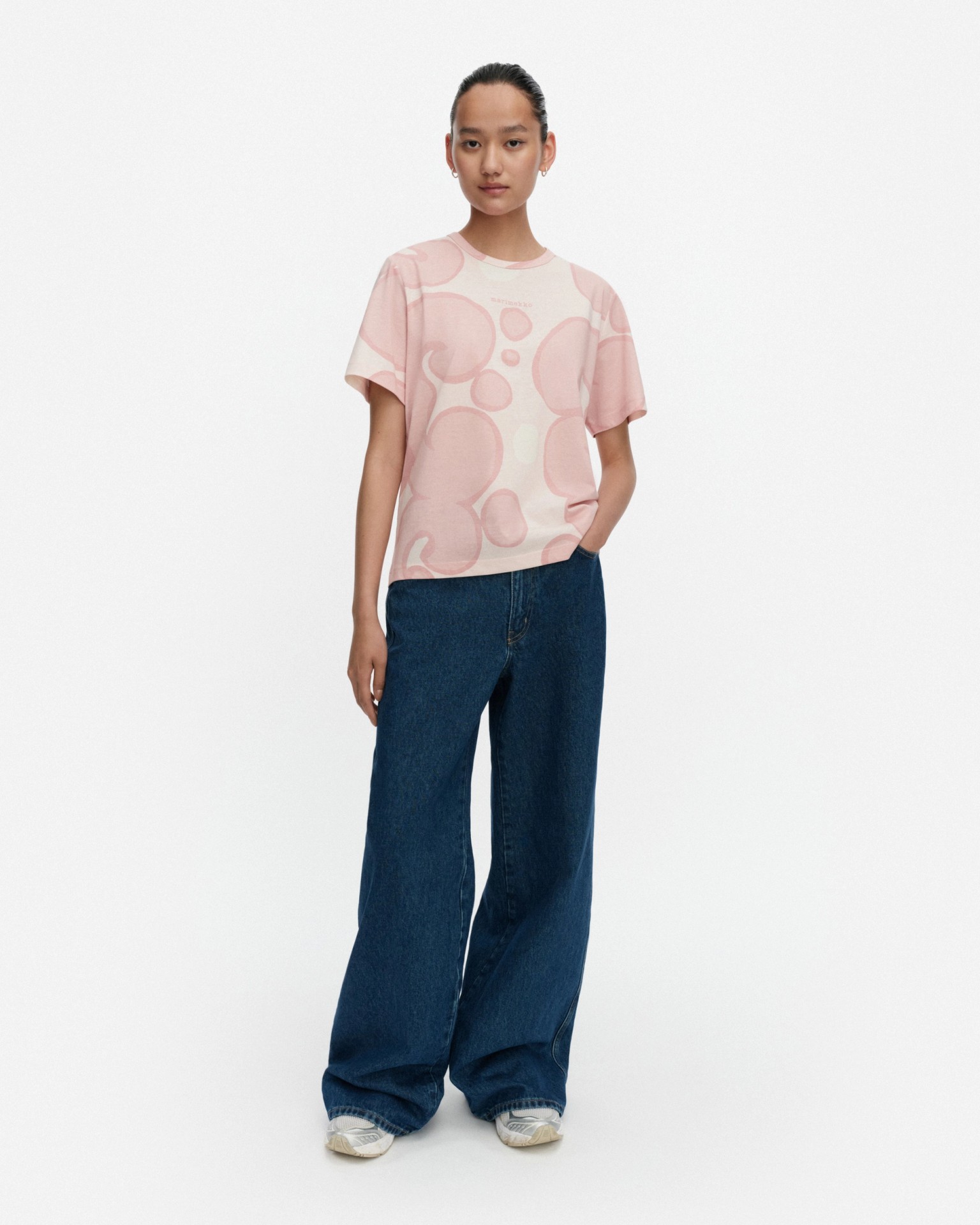 Erna Keidas, Kioski t-shirt, light pink, off white,