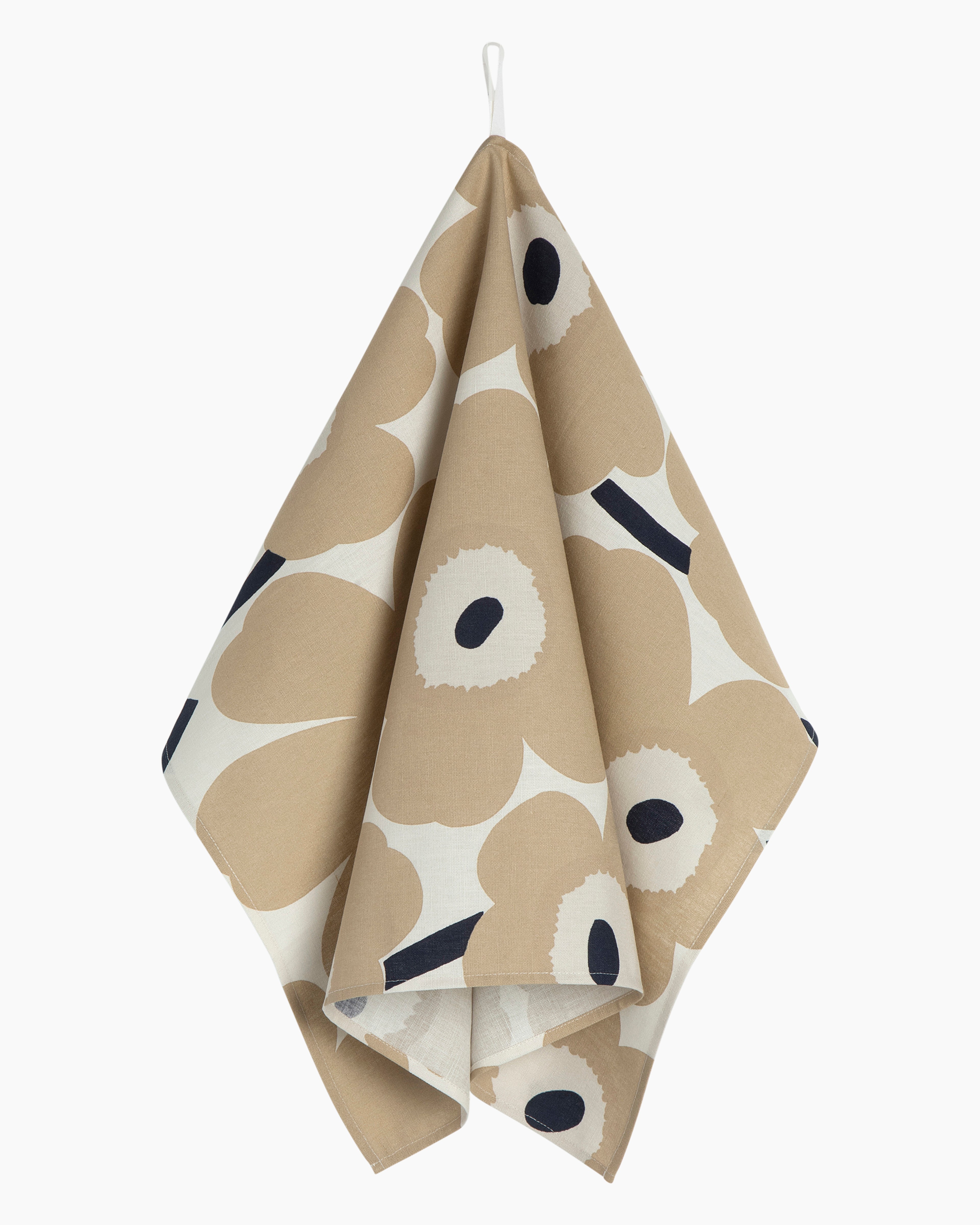 Pieni Unikko, Keittiöpyyhe 2 kpl, l.valkoinen, beige, t.sininen,