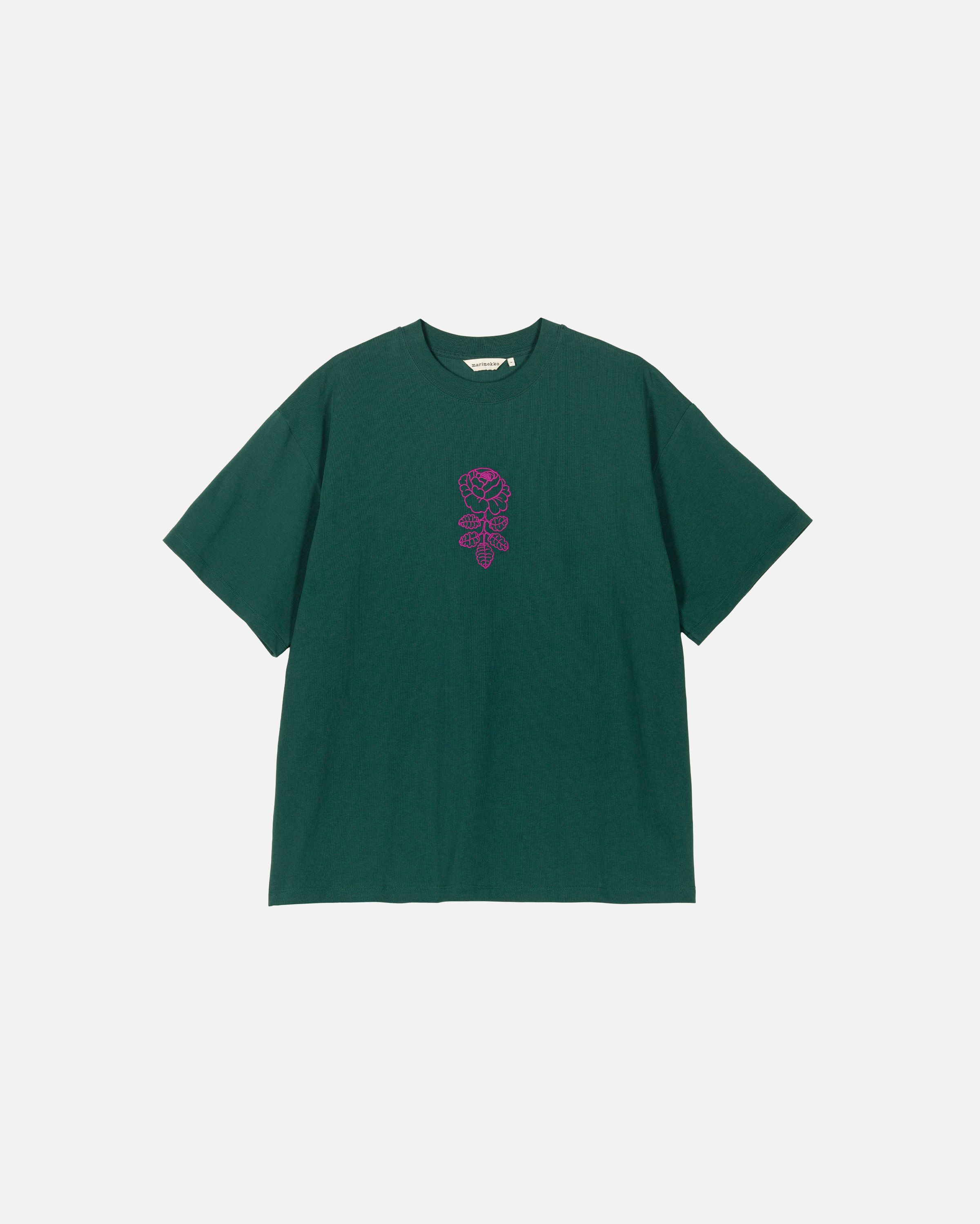 Linjat Vihkiruusu Placement Kioski t-shirt dark green, purple