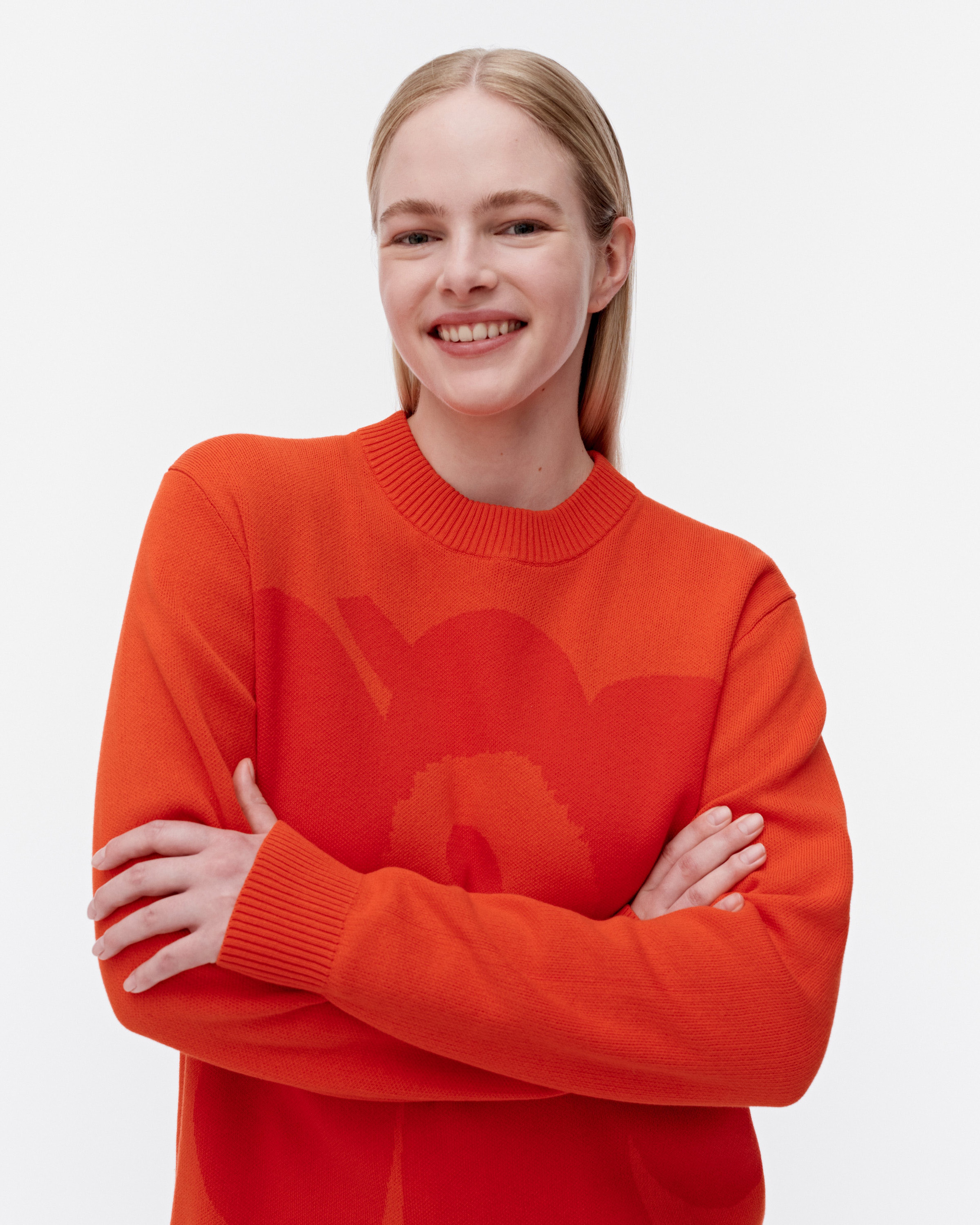 Lasi Unikko, Kioski knitted pullover, red, dark red,