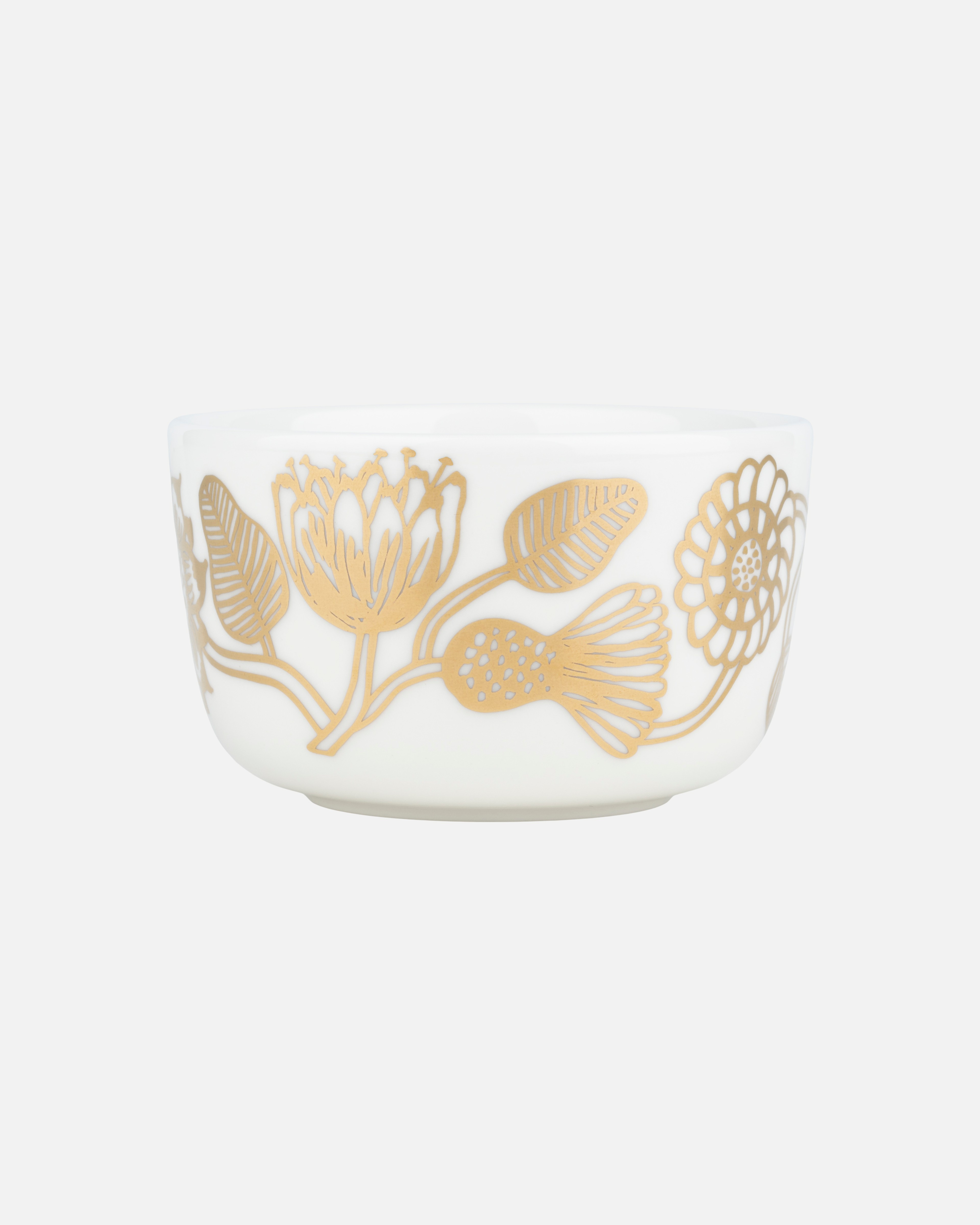 Oiva / Tiara, Small bowl, white, gold,