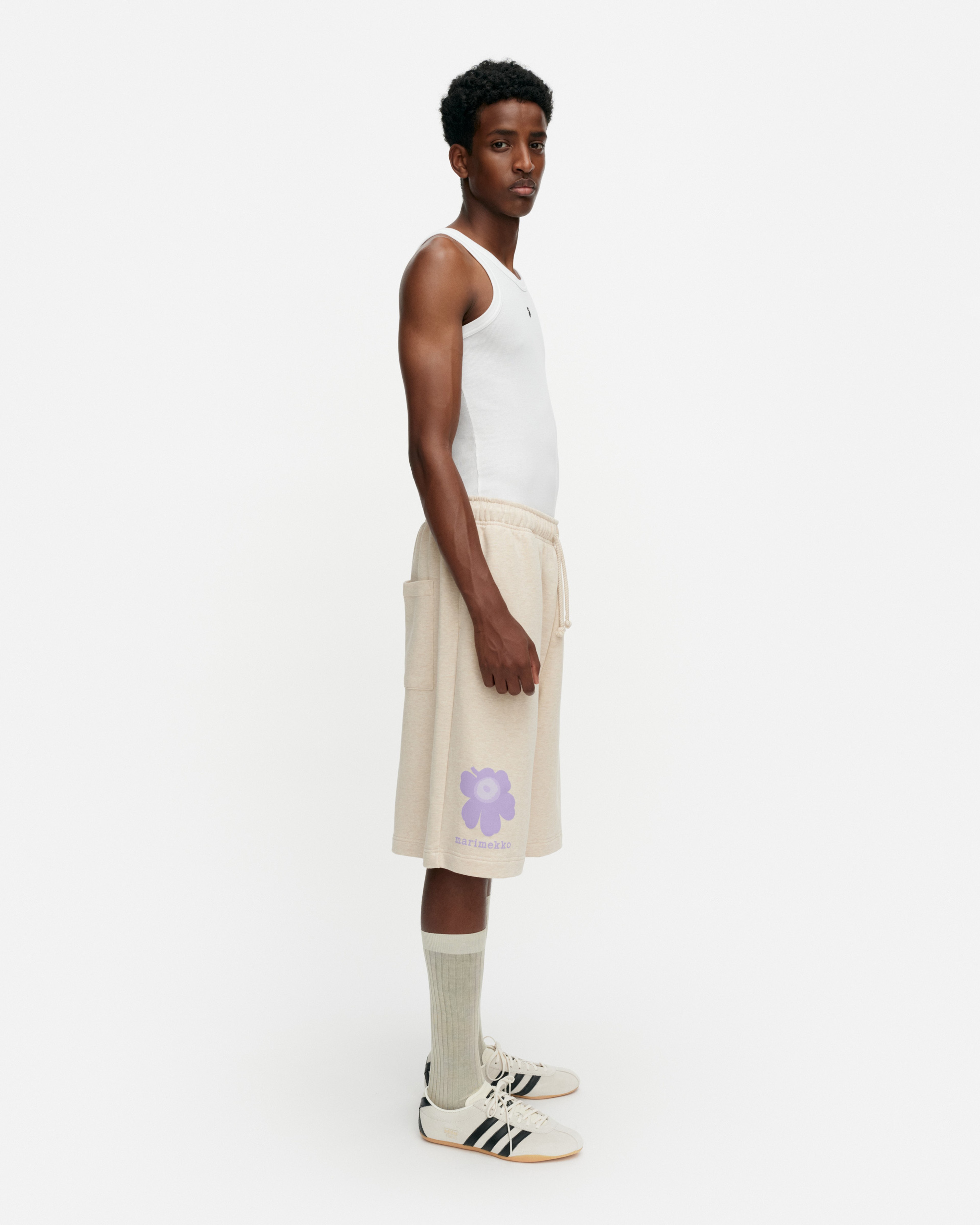 Sarana Unikko Placement, Kioski shorts, beige melange, lilac,