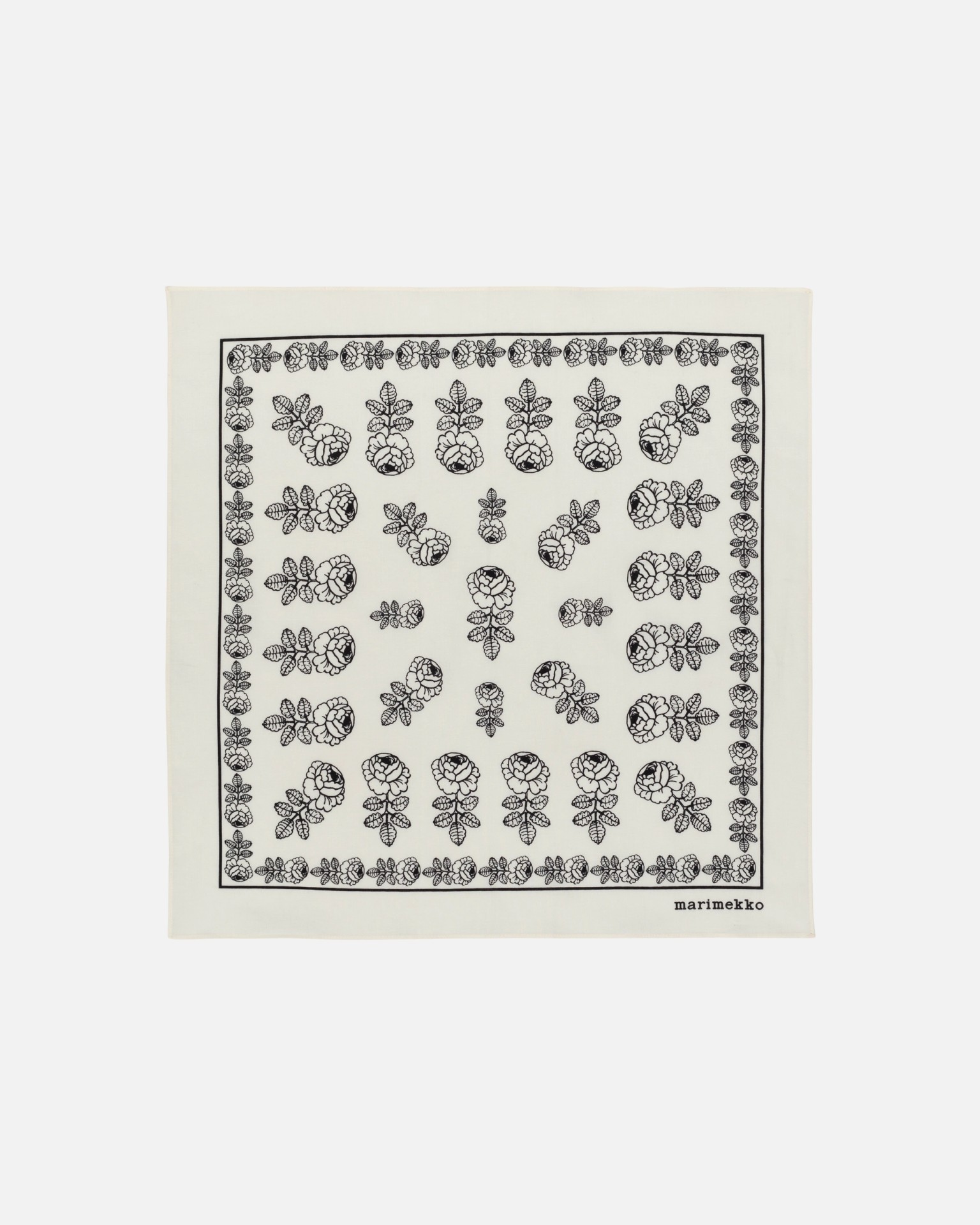 Astrilli Vihkiruusu, Kioski scarf, off white, black,