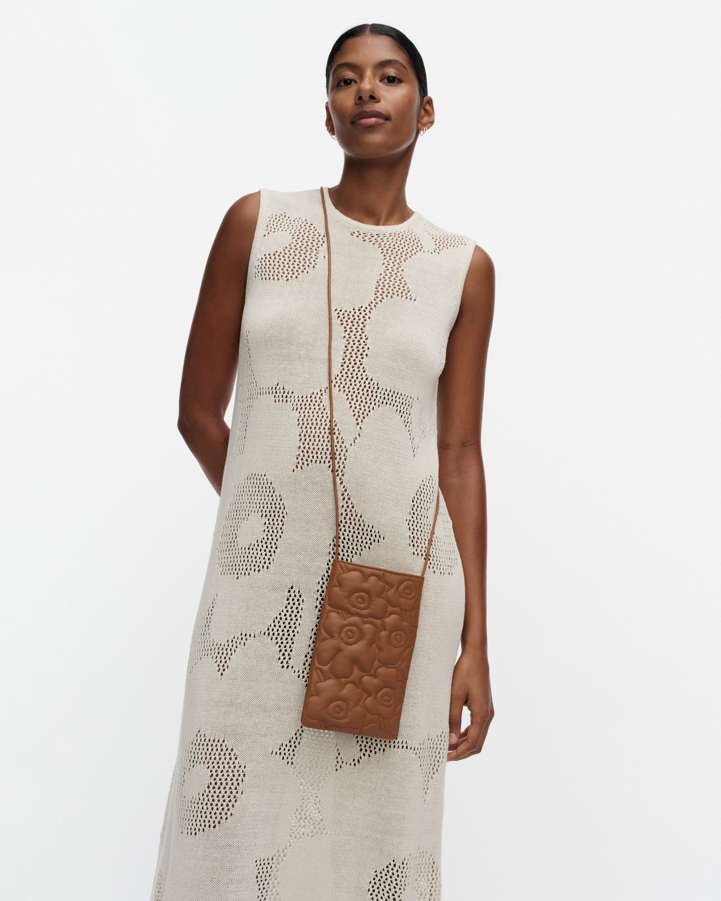 Phone Pocket Unikko Bag brown | Marimekko
