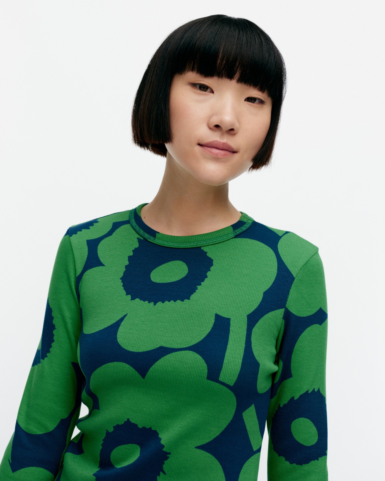 Tulva Unikko, Rib top, green, blue,