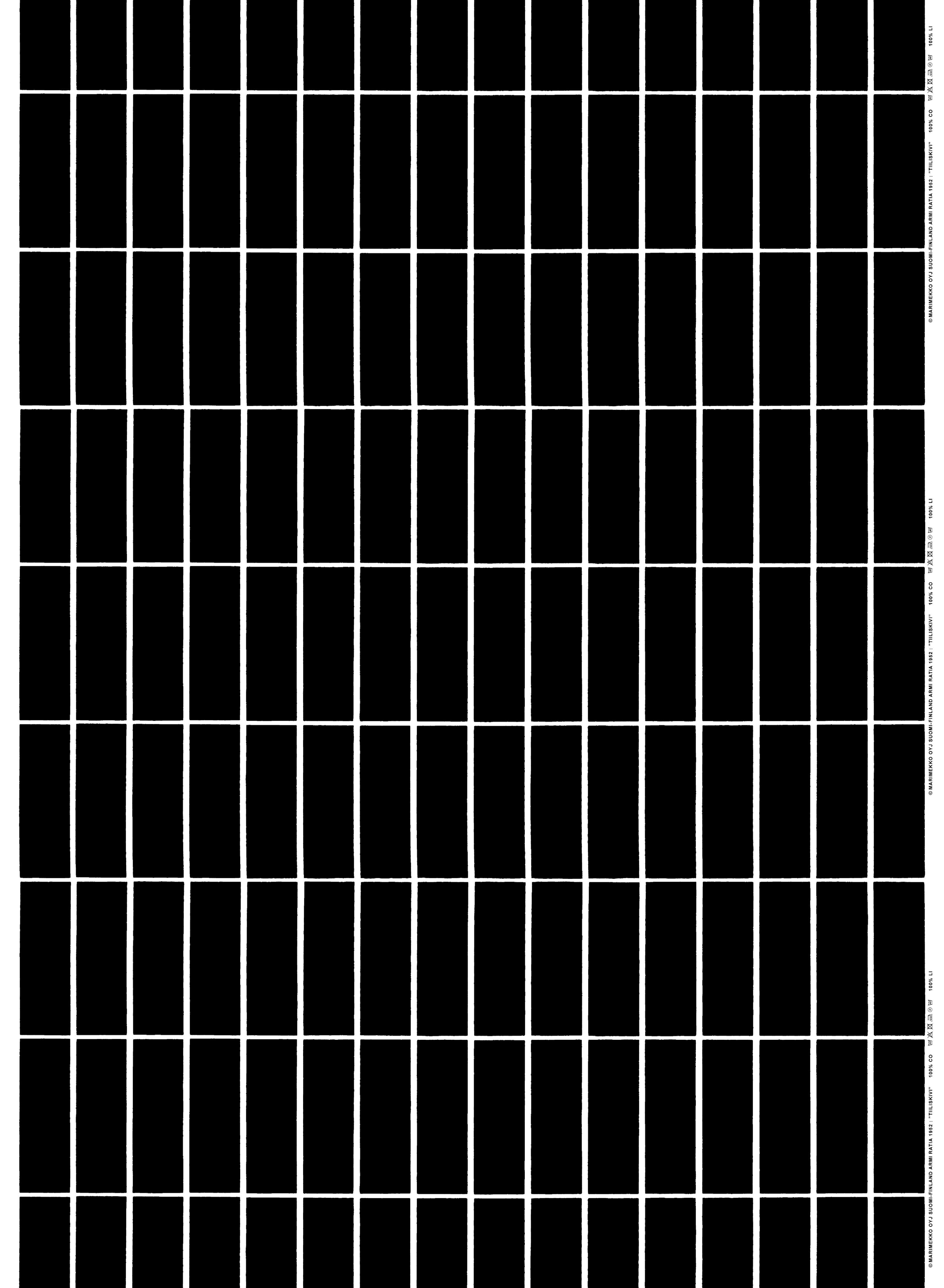 Tiiliskivi, - cotton fabric, black, white,