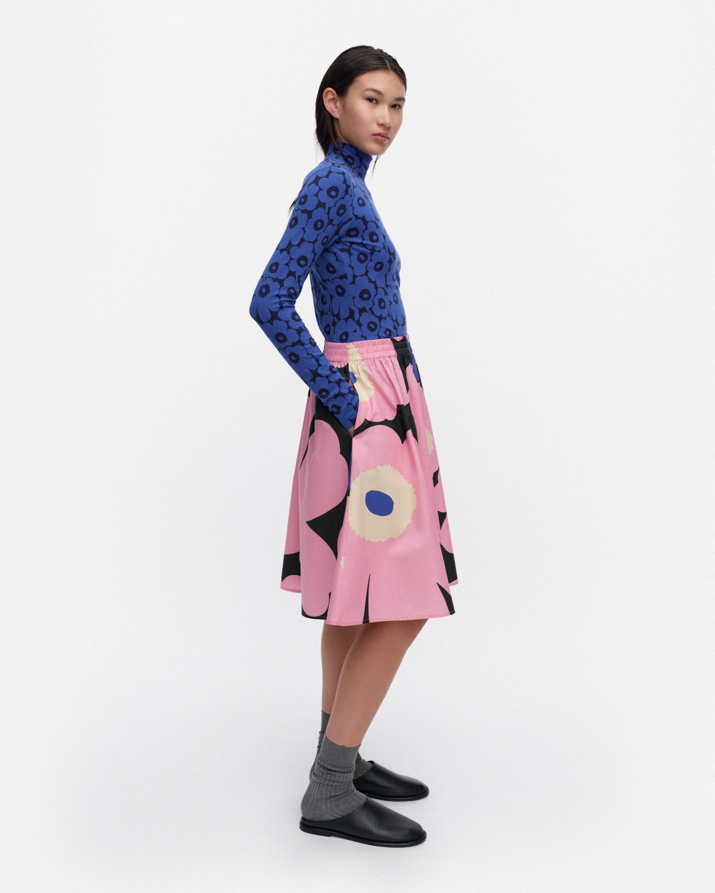 Jäkälä Unikko Turtleneck shirt blue, dark blue | Marimekko