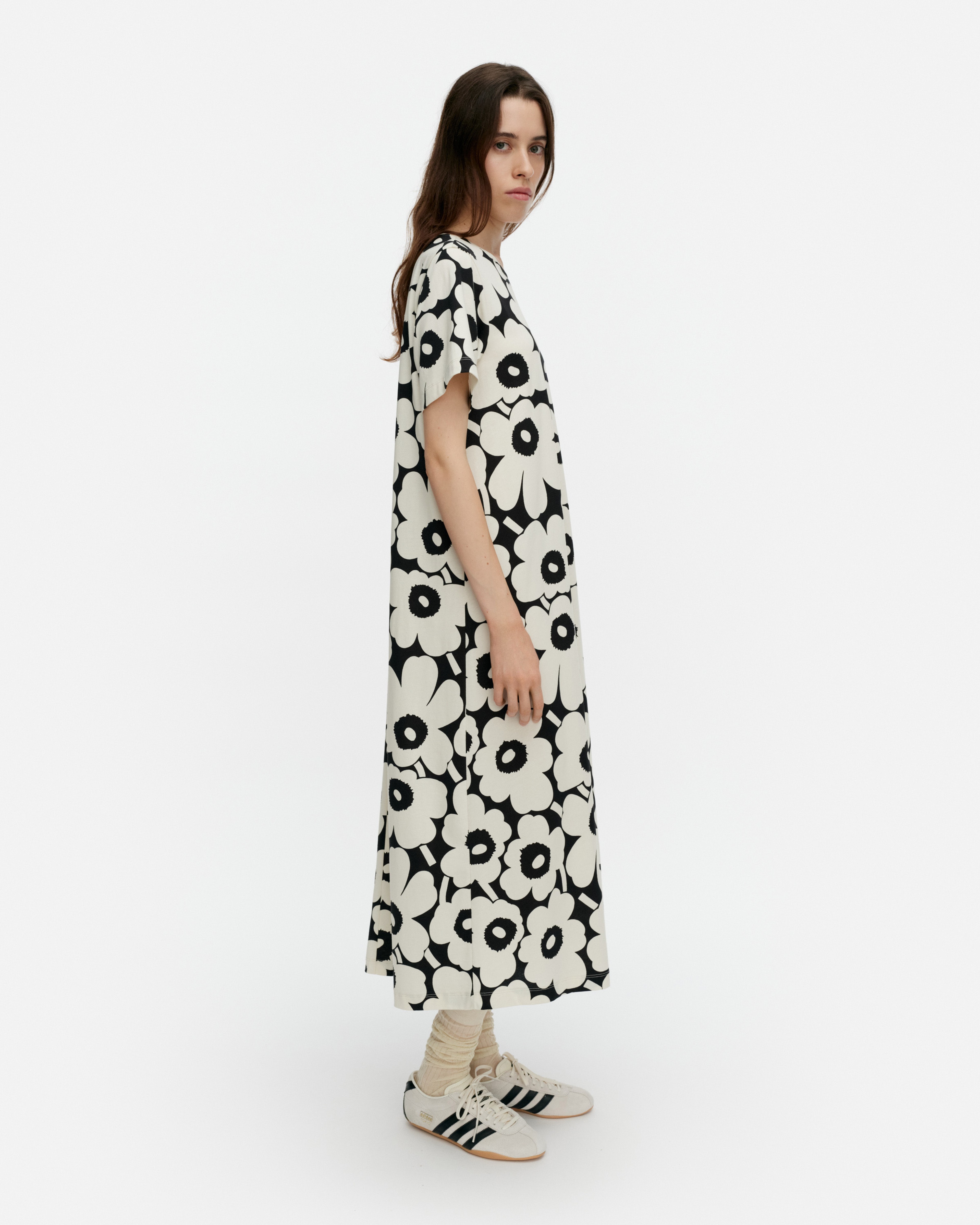 Pisteinen Unikko, Dress, black, off white,