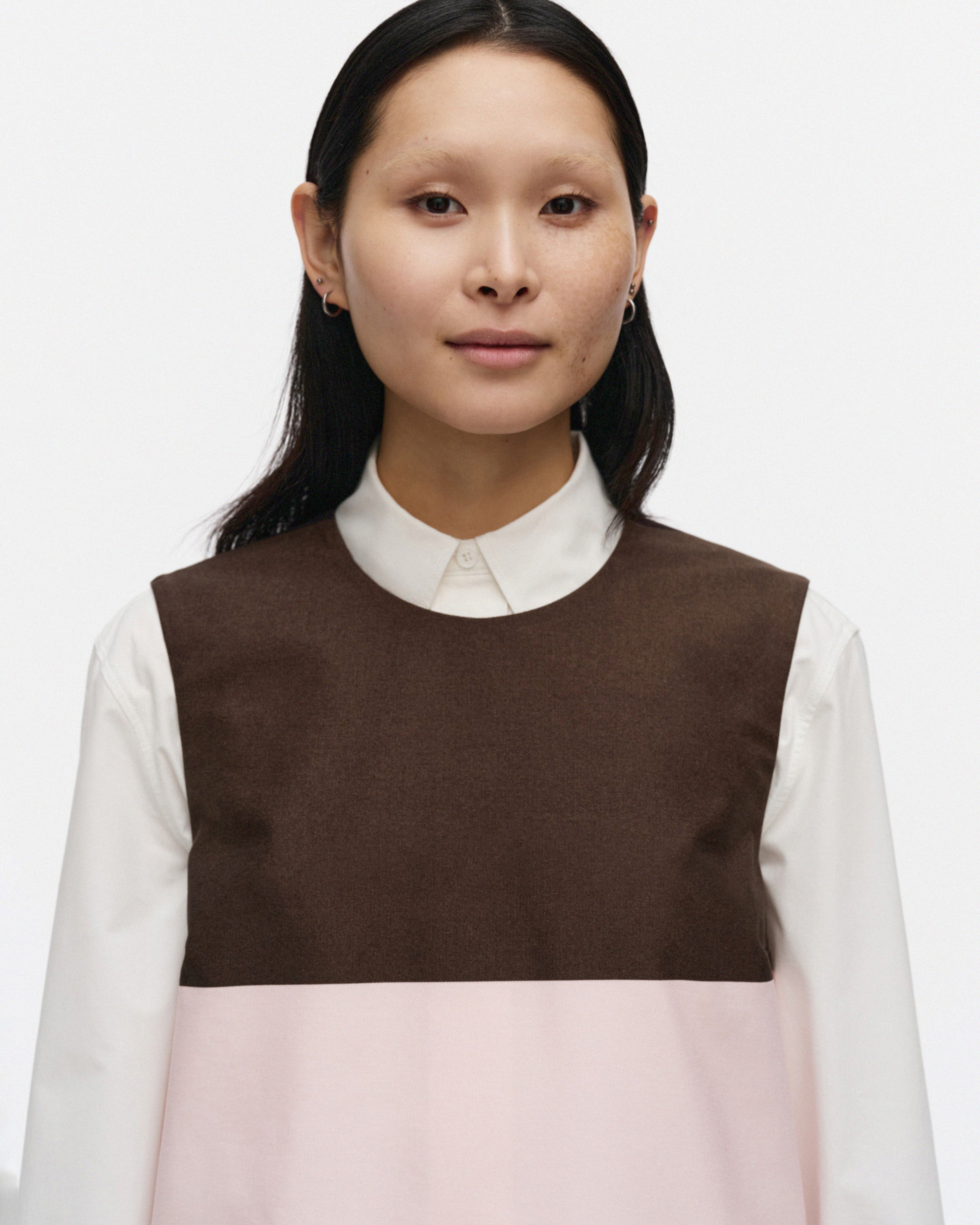 Malli Hennika, Robe Marimini, marron foncé, rose clair, marron,