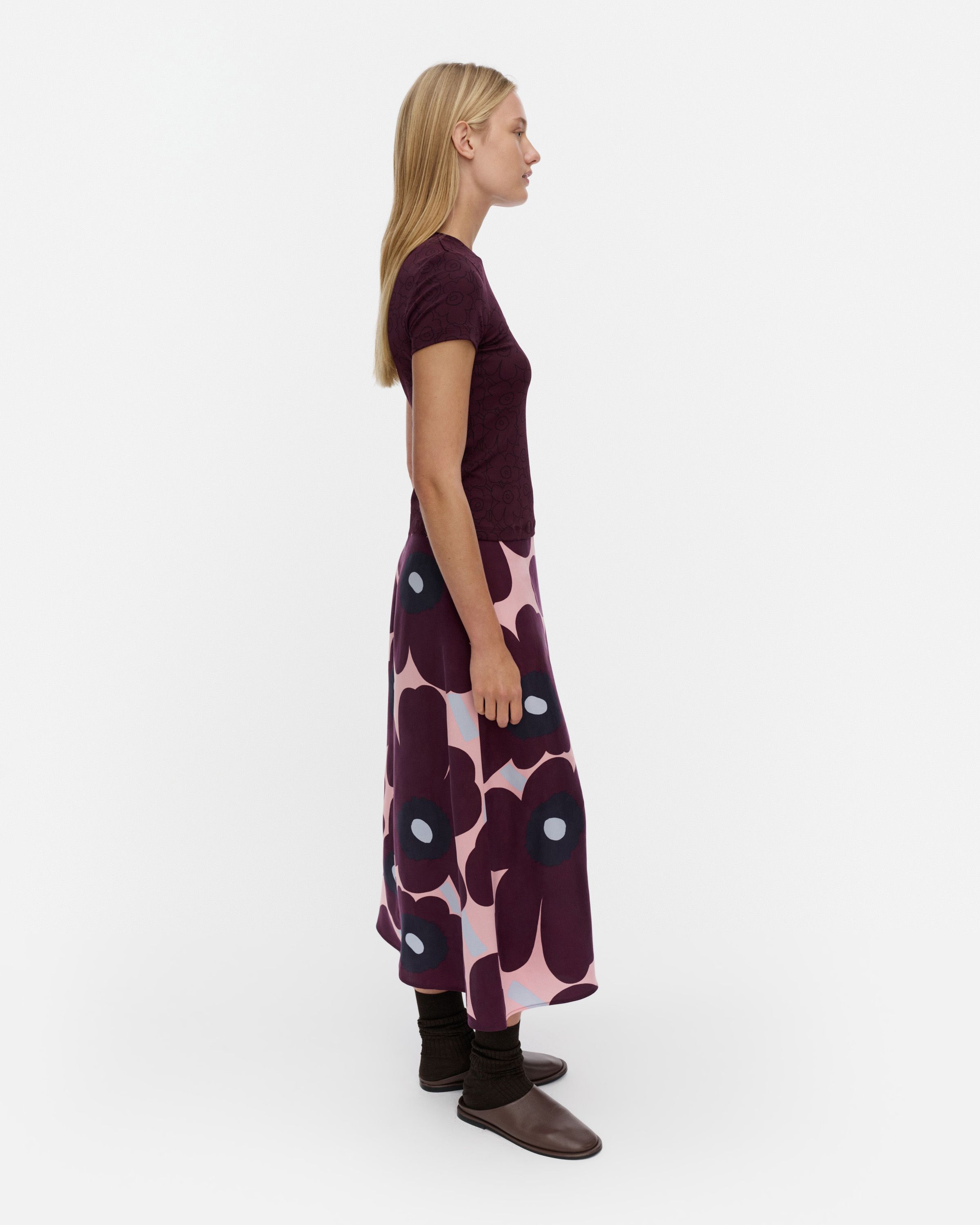 Suunta Piirto Unikko T-shirt dark purple, dark blue | Marimekko