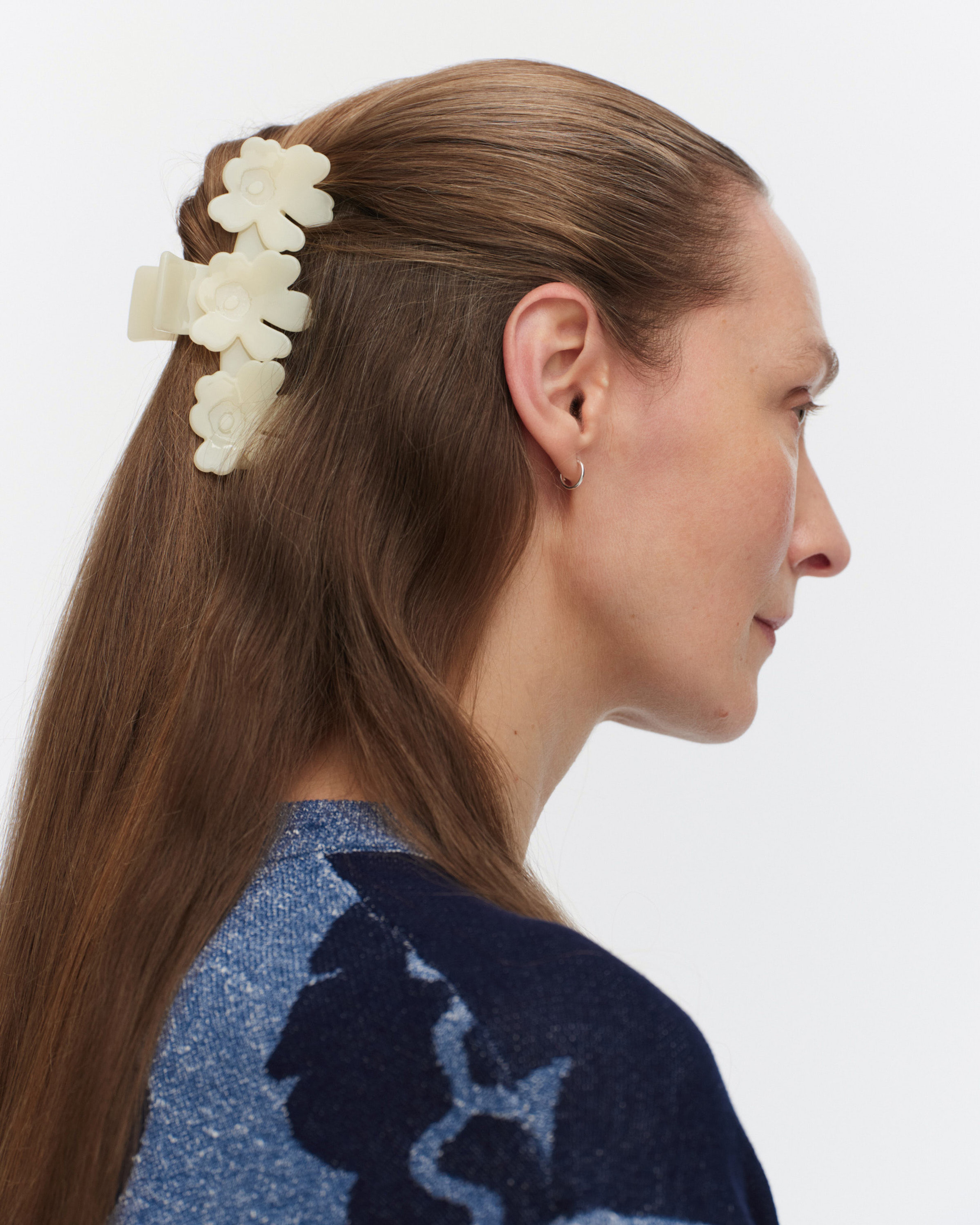 Mini Unikko Hair Clip, Haarklammer, Hellgelb,