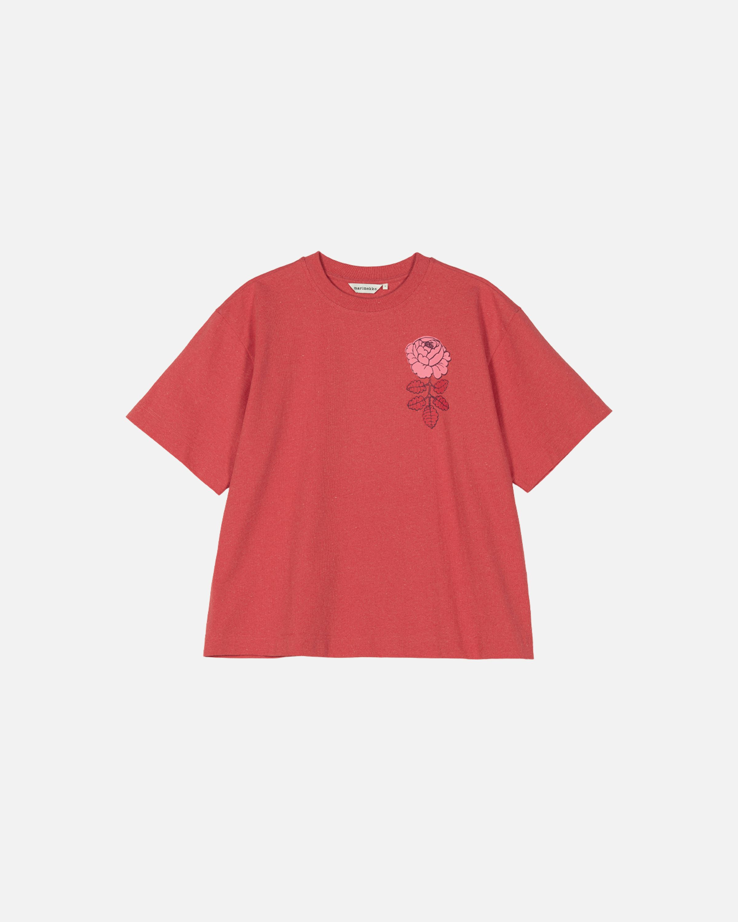 Risut Vihkiruusu Placement Kioski t-shirt red, light pink, dark