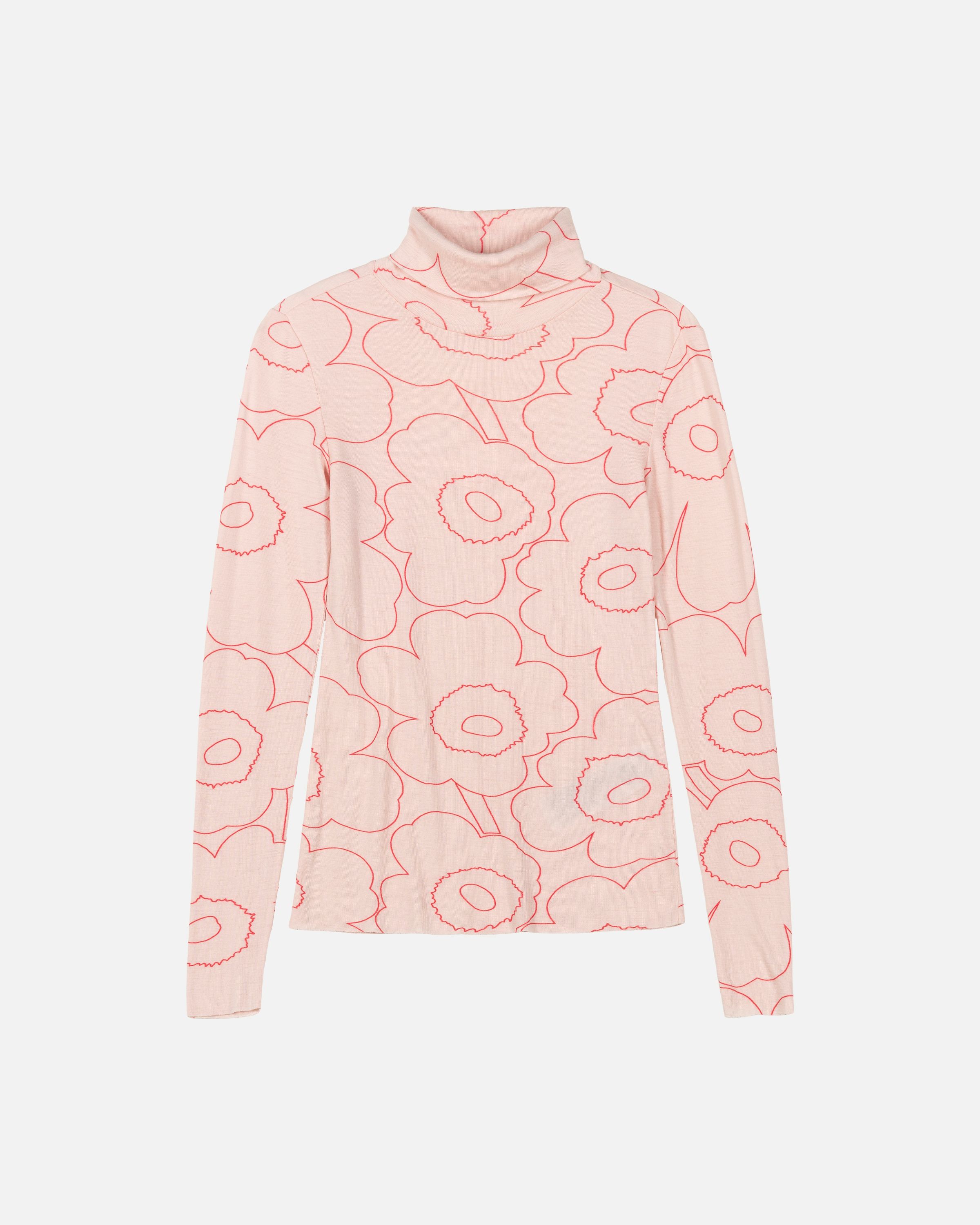 Vilina Piirto Unikko Wool turtleneck shirt | Marimekko