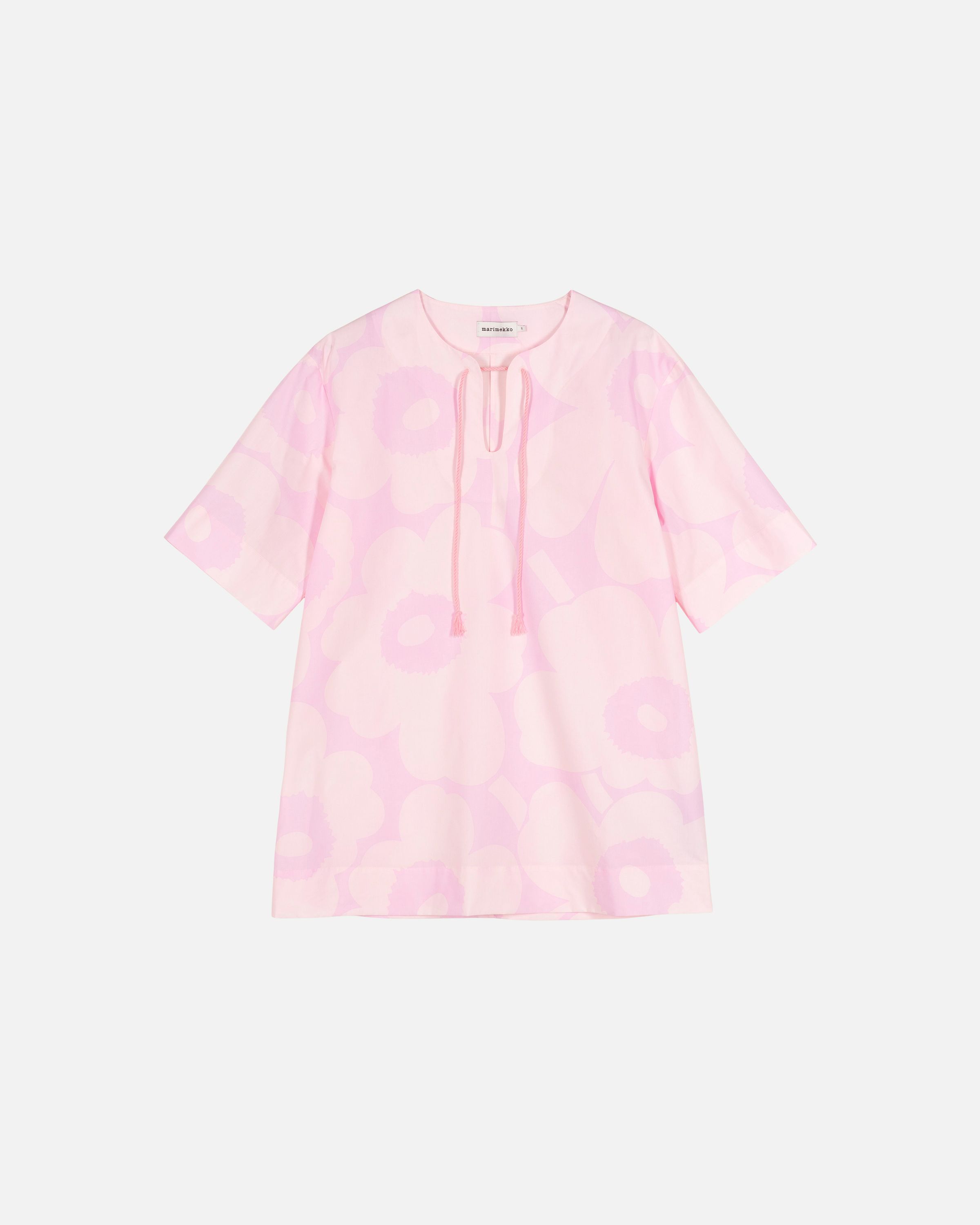 Jiiri Unikko cotton poplin blouse light pink, light pink | Marimekko
