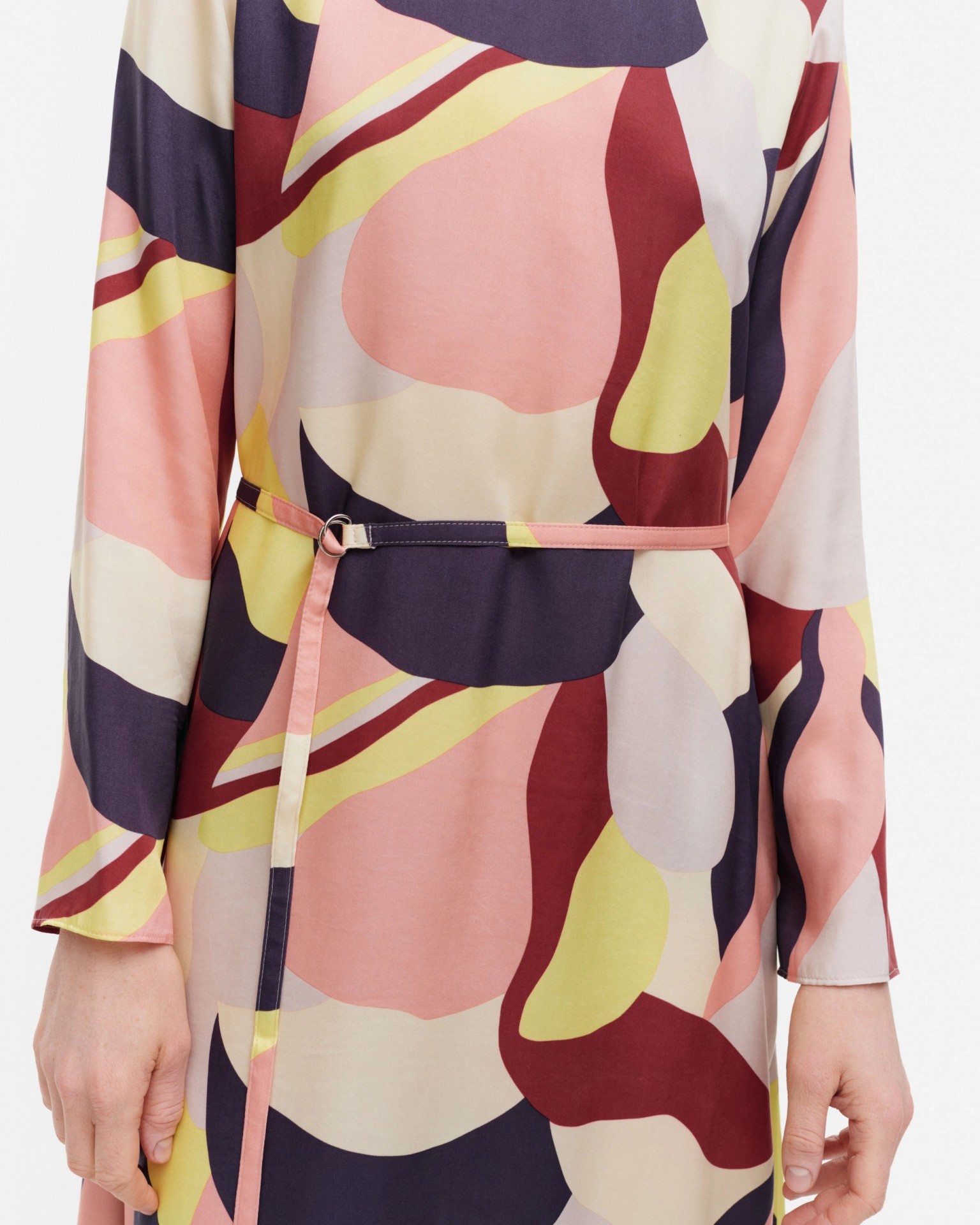 Kaverus Kamelia, Dress, red, grey, lt.pink, lt.yellow,