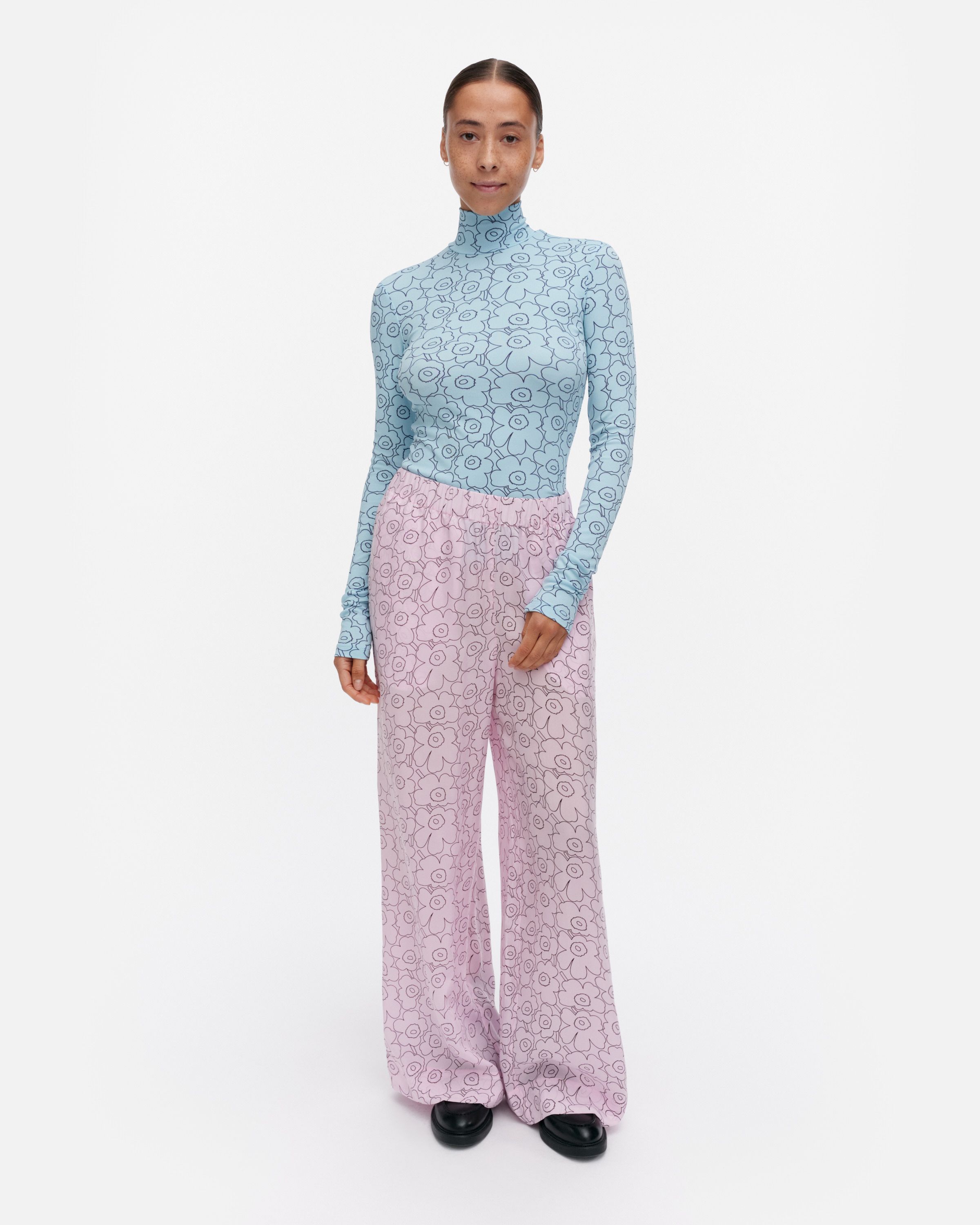 【marimekko】Oanet Piirto Unikko キュプラ パンツ Sh Oanet Piirto Unikko Trousers | Marimekko