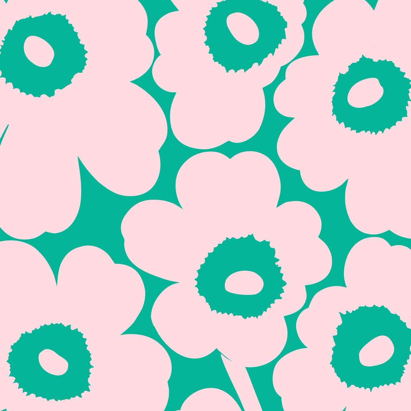 Samsung x Marimekko Unikko pattern in pink and green