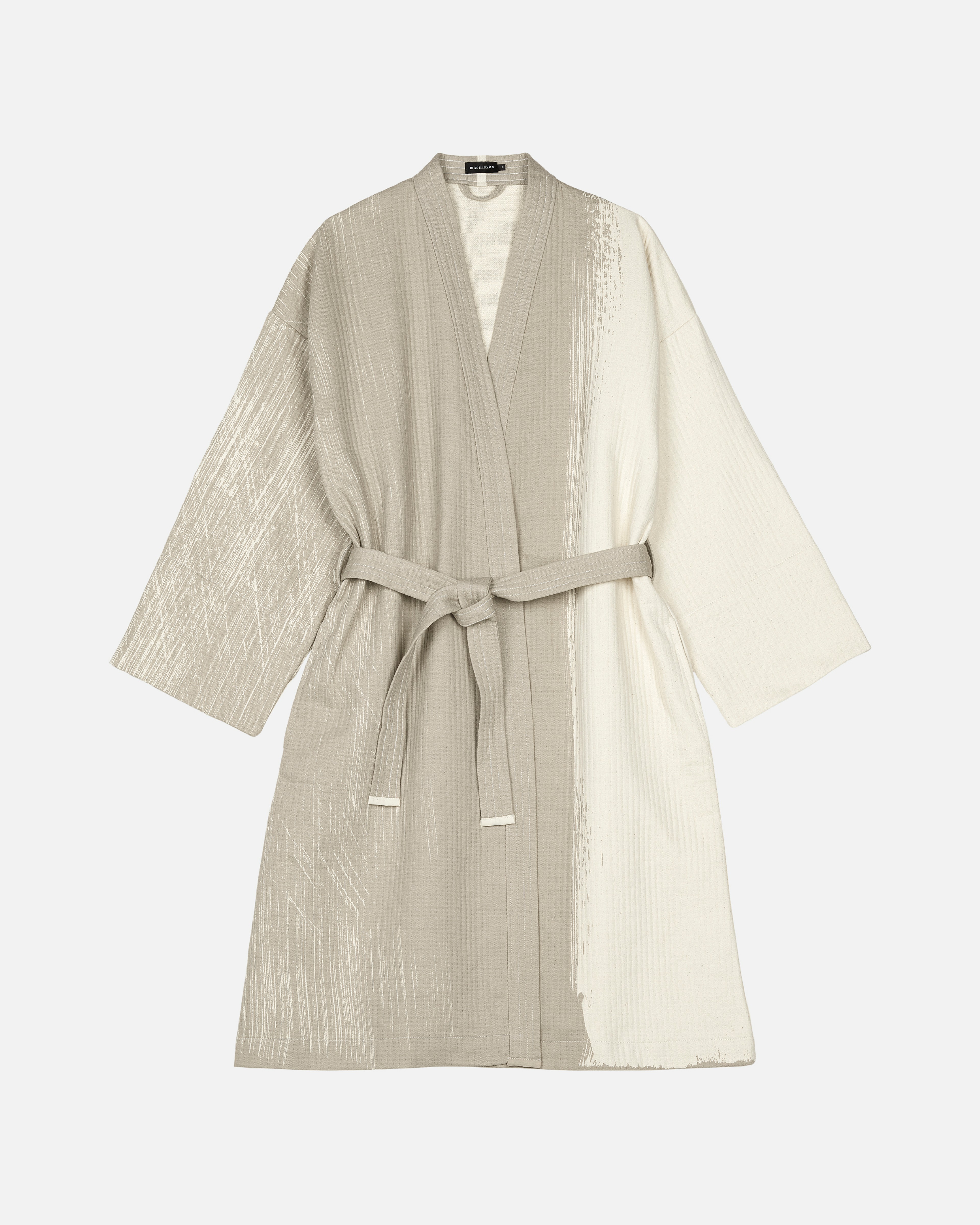 Kuiskaus, Bathrobe, grey, off white,