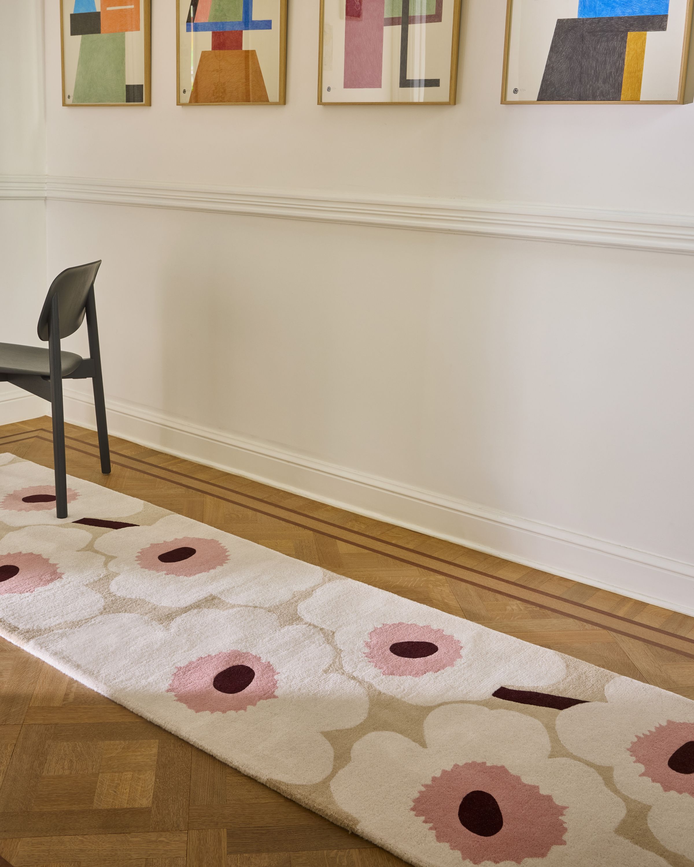 marimekko Unikko フラワーラグ 2枚セット Unikko Rug 70 x 245 cm beige, off white, rose | Marimekko