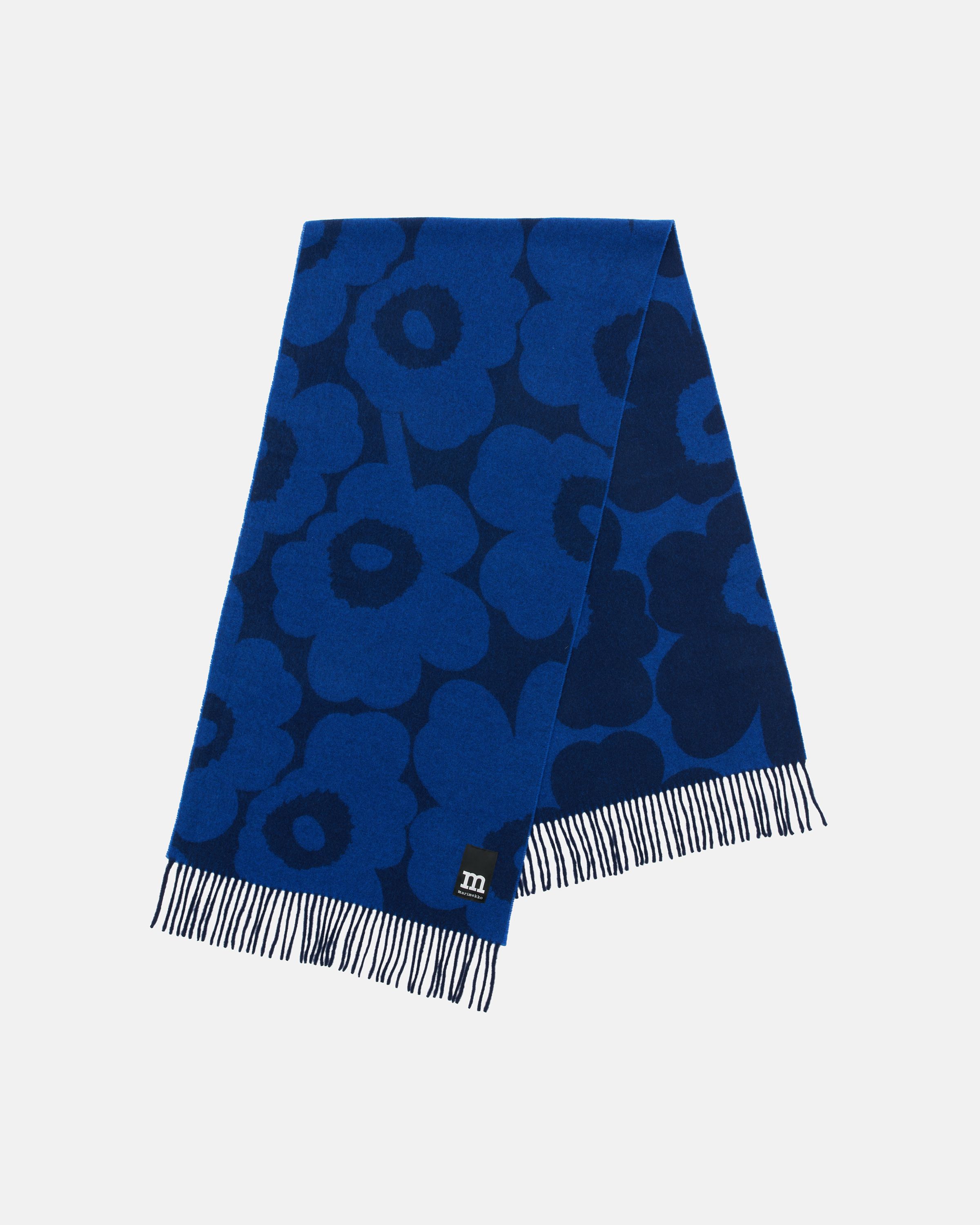 Identtinen Unikko Scarf blue, dark blue | Marimekko