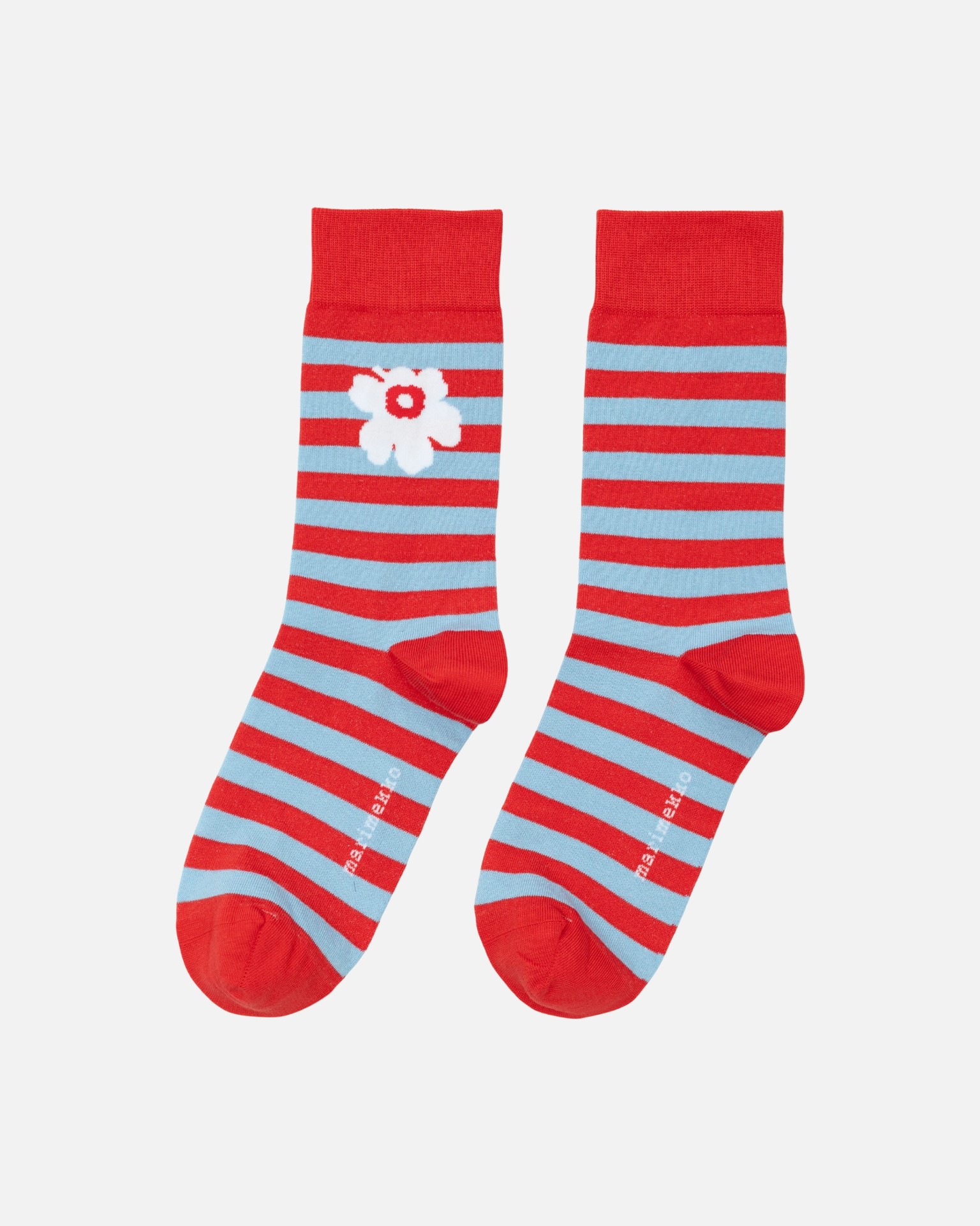 Kasvaa Tasaraita Unikko One, Kioski socks, red, blue,