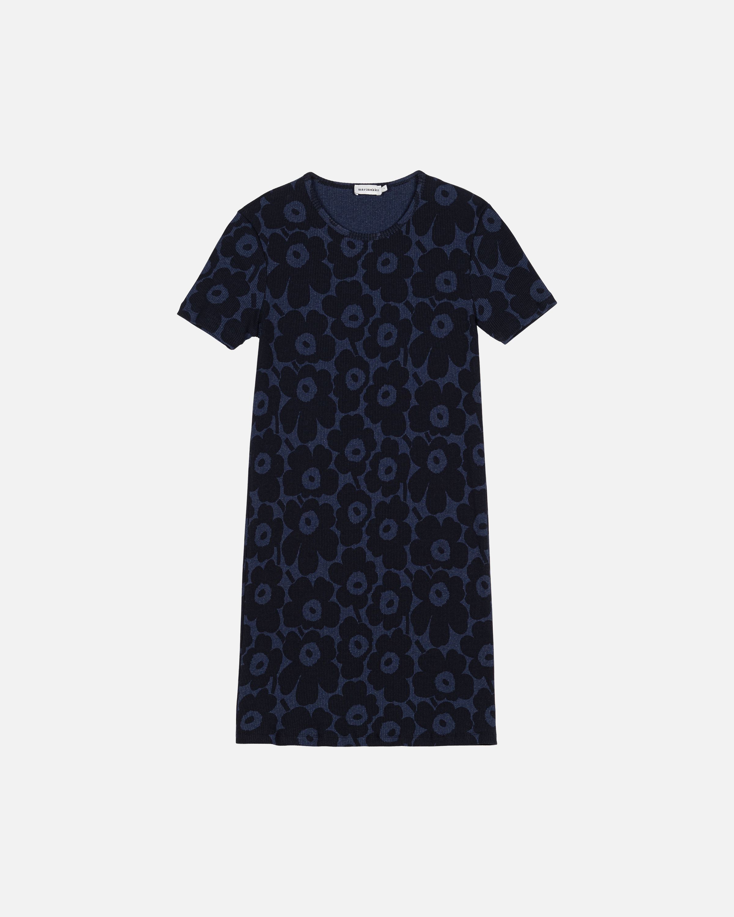 Vaihteleva Unikko Dress dark blue, black | Marimekko