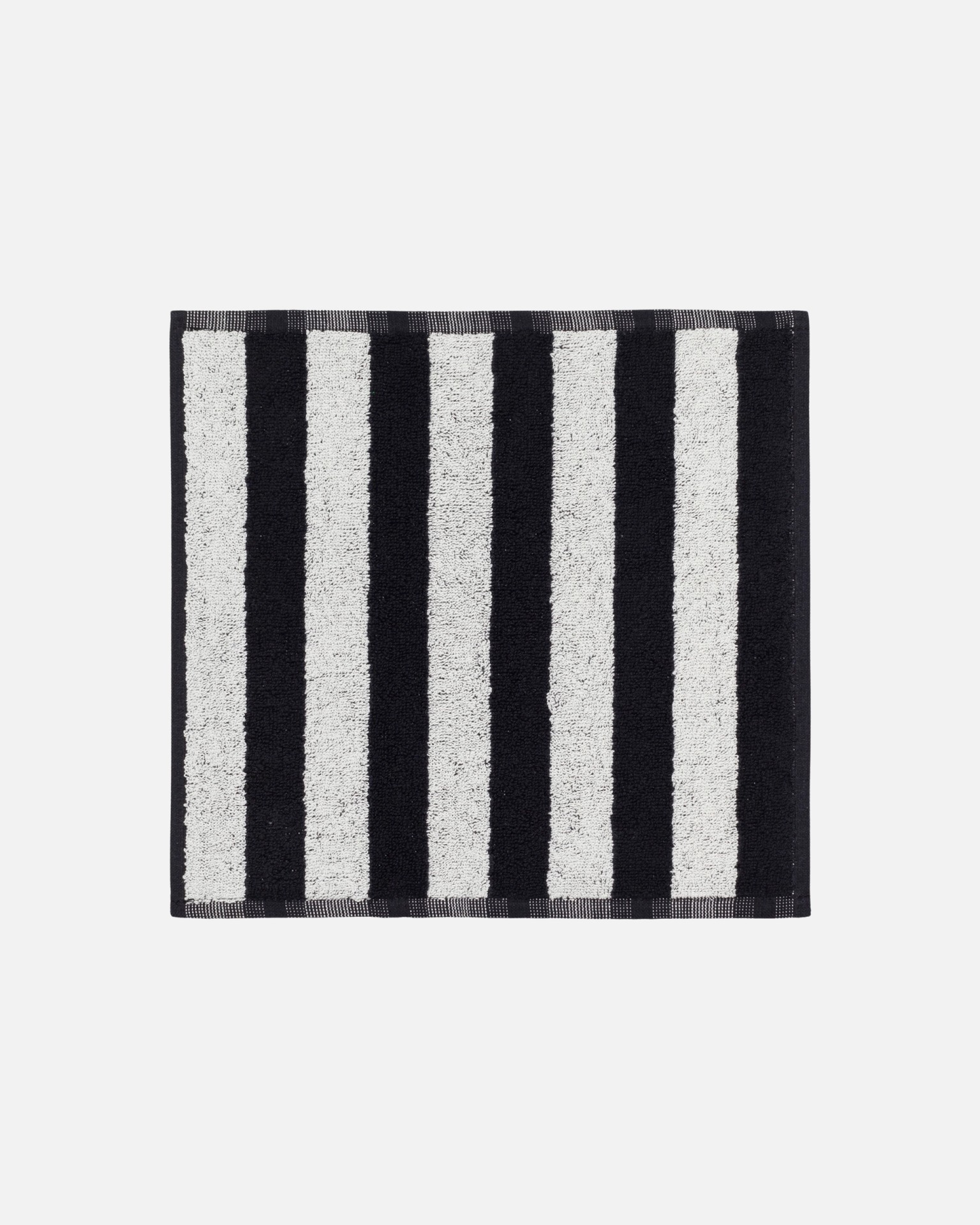 Kaksi Raitaa, Mini towel 30x30cm, black, white,