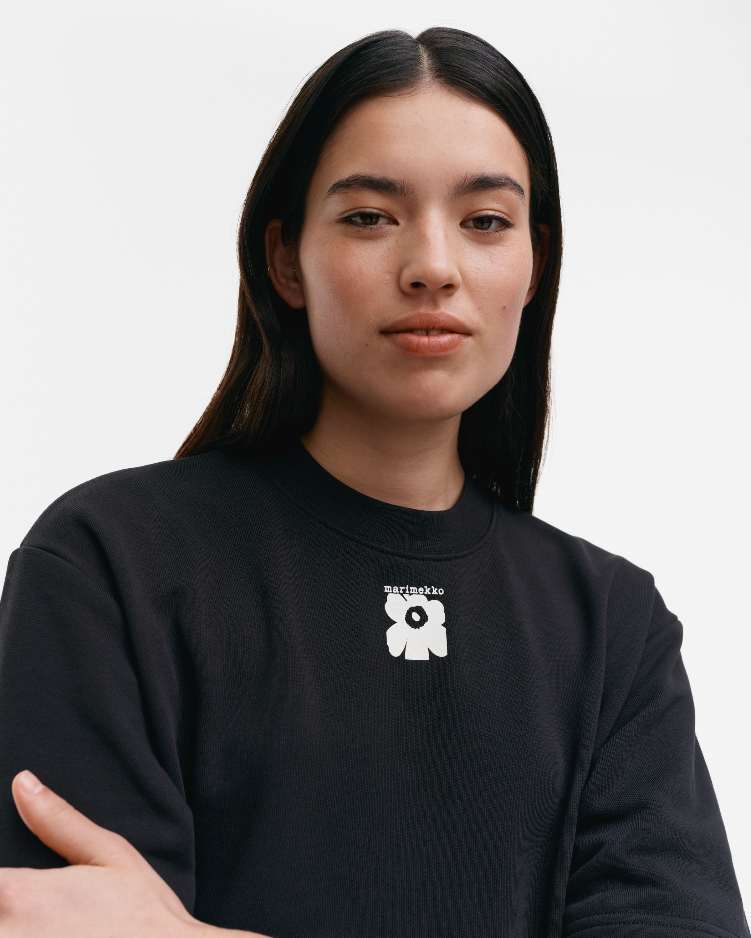 Laser Unikko Placement Kioski t-shirt dress black, off white