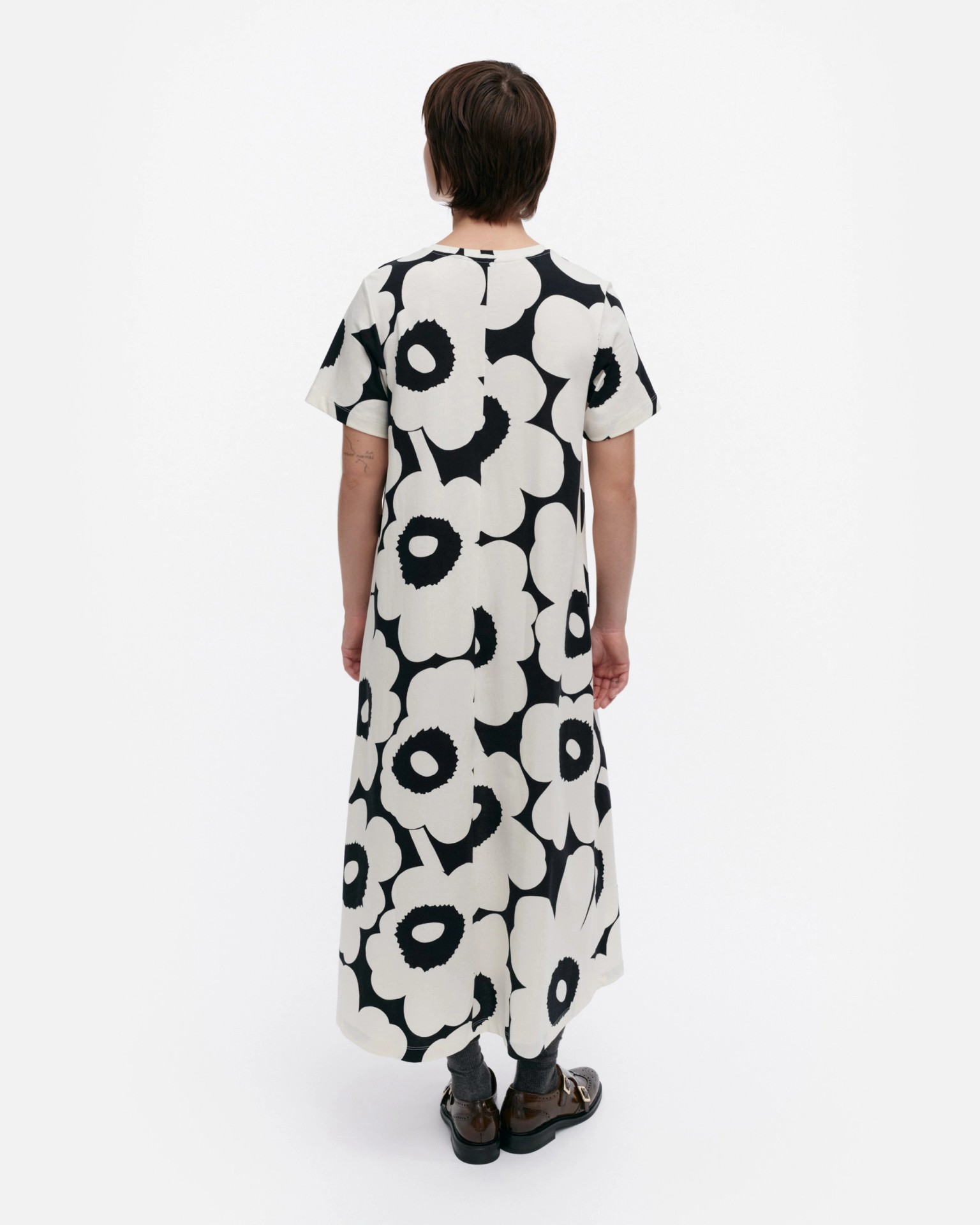 Pisteinen Unikko, Dress, off white, black,