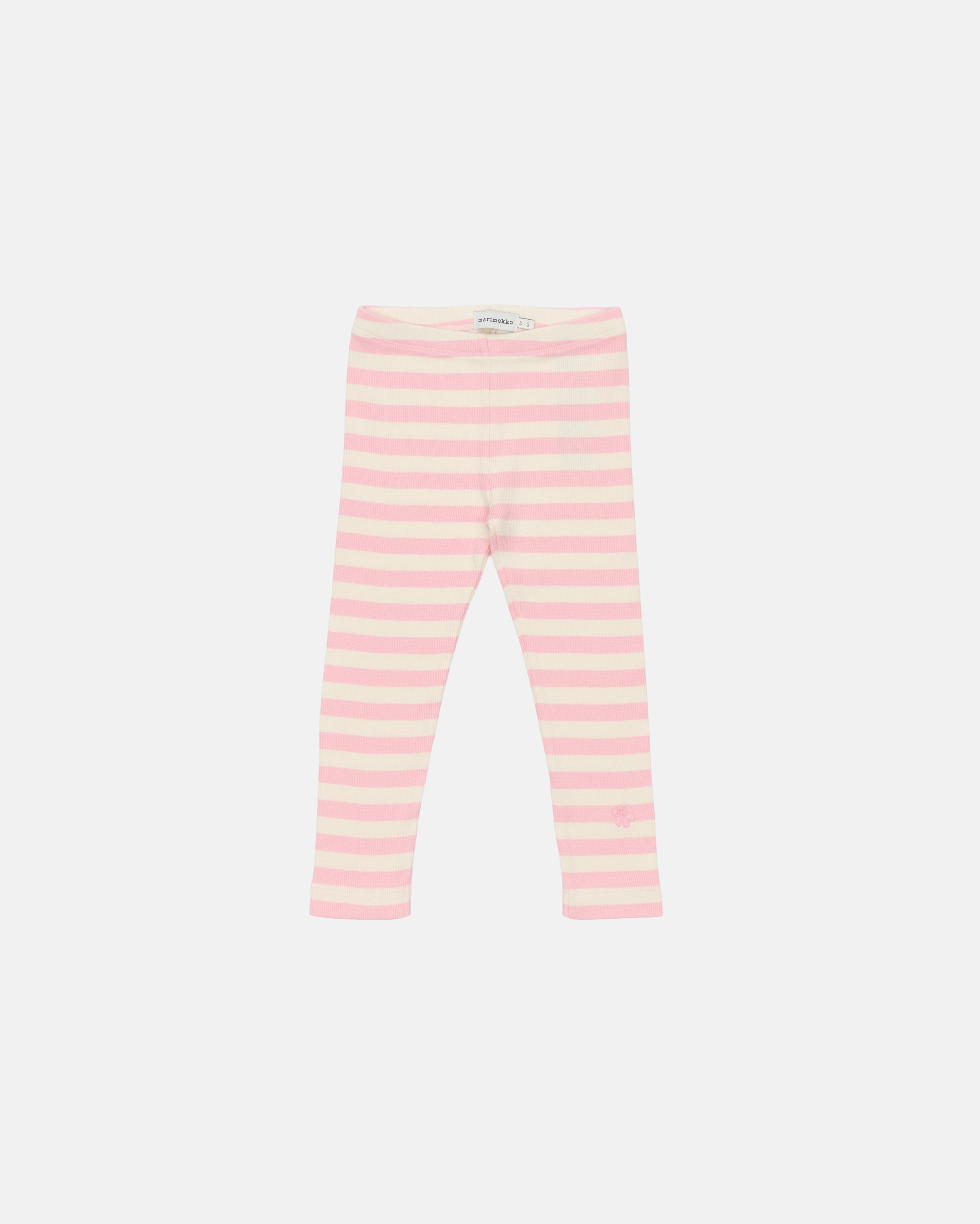 Pyöriä Tasaraita Unikko Ii, Kids´ trousers 92/98-104/110, light pink, off white,