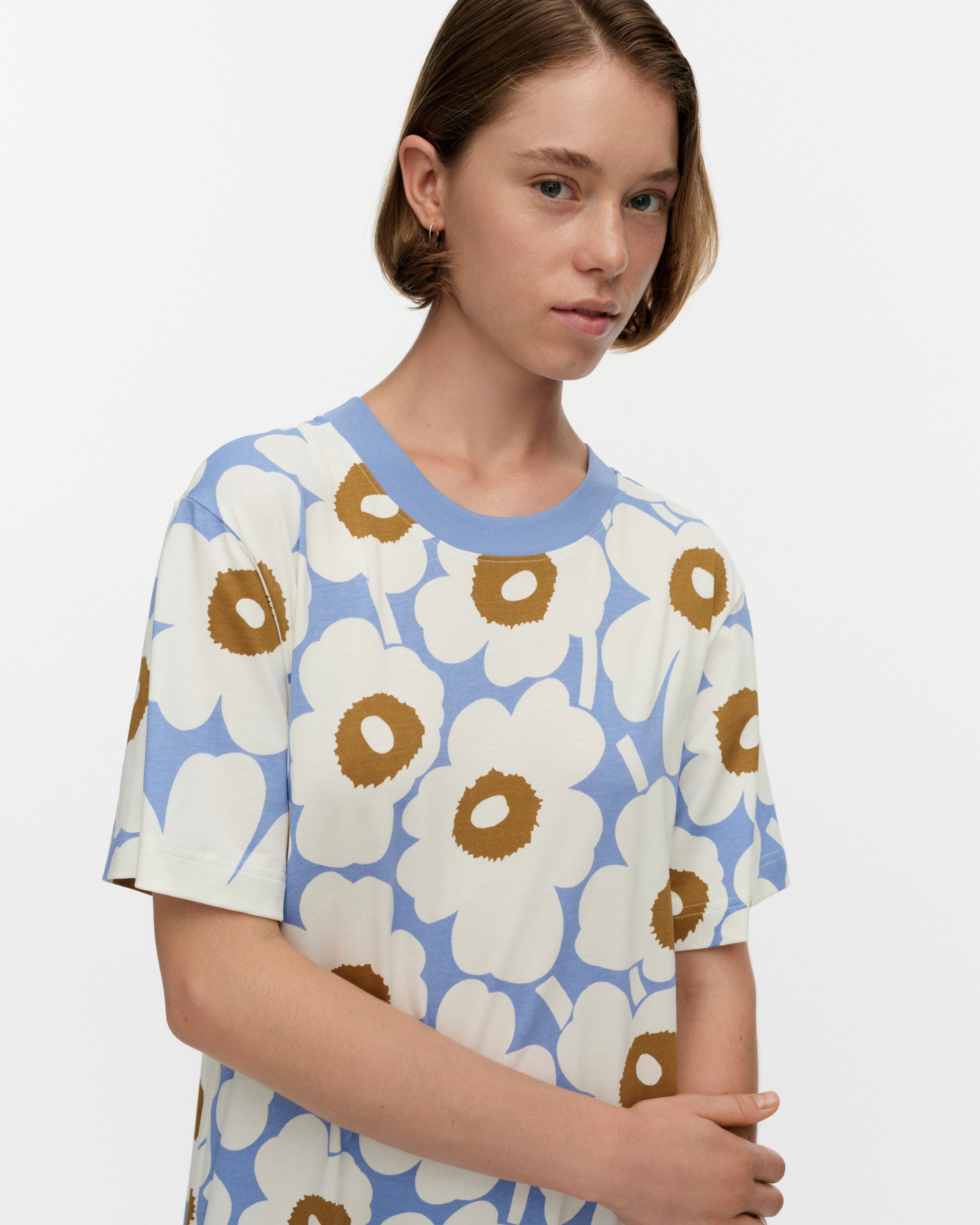 Koostua Unikko, Dress, white, blue, brown,
