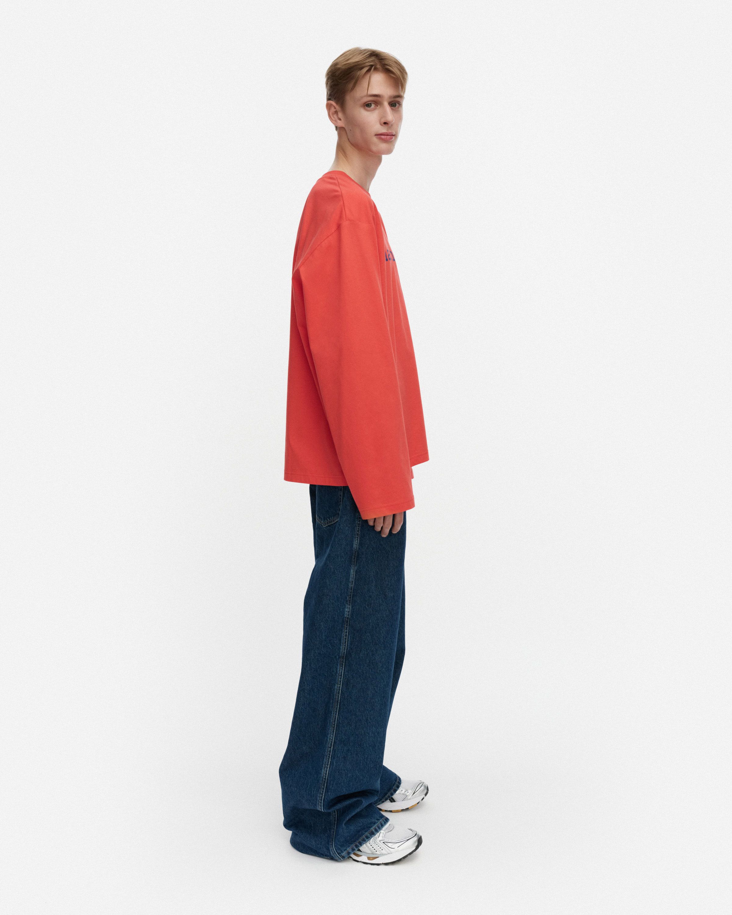 Nippa Logo Placement Kioski jersey shirt red, navy | Marimekko