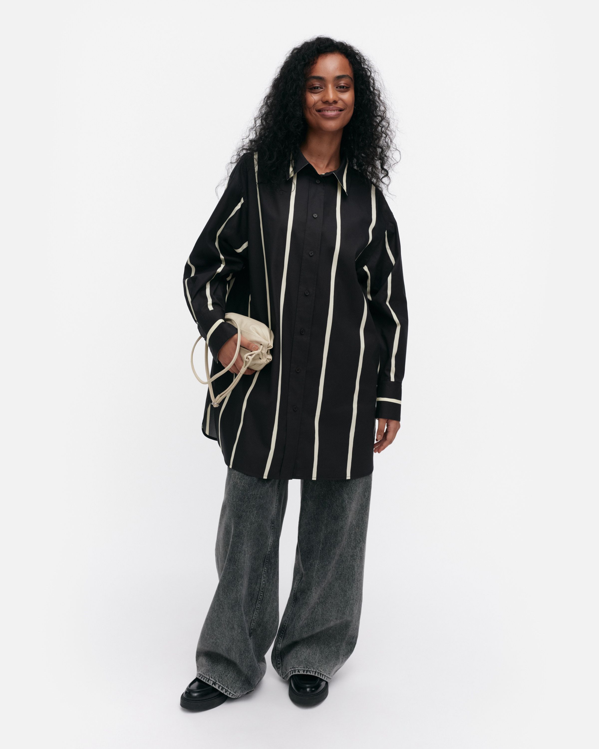 marimekko マリメッコ Nila Puhveli シャツ　34 Nila Puhveli cotton shirt | Marimekko