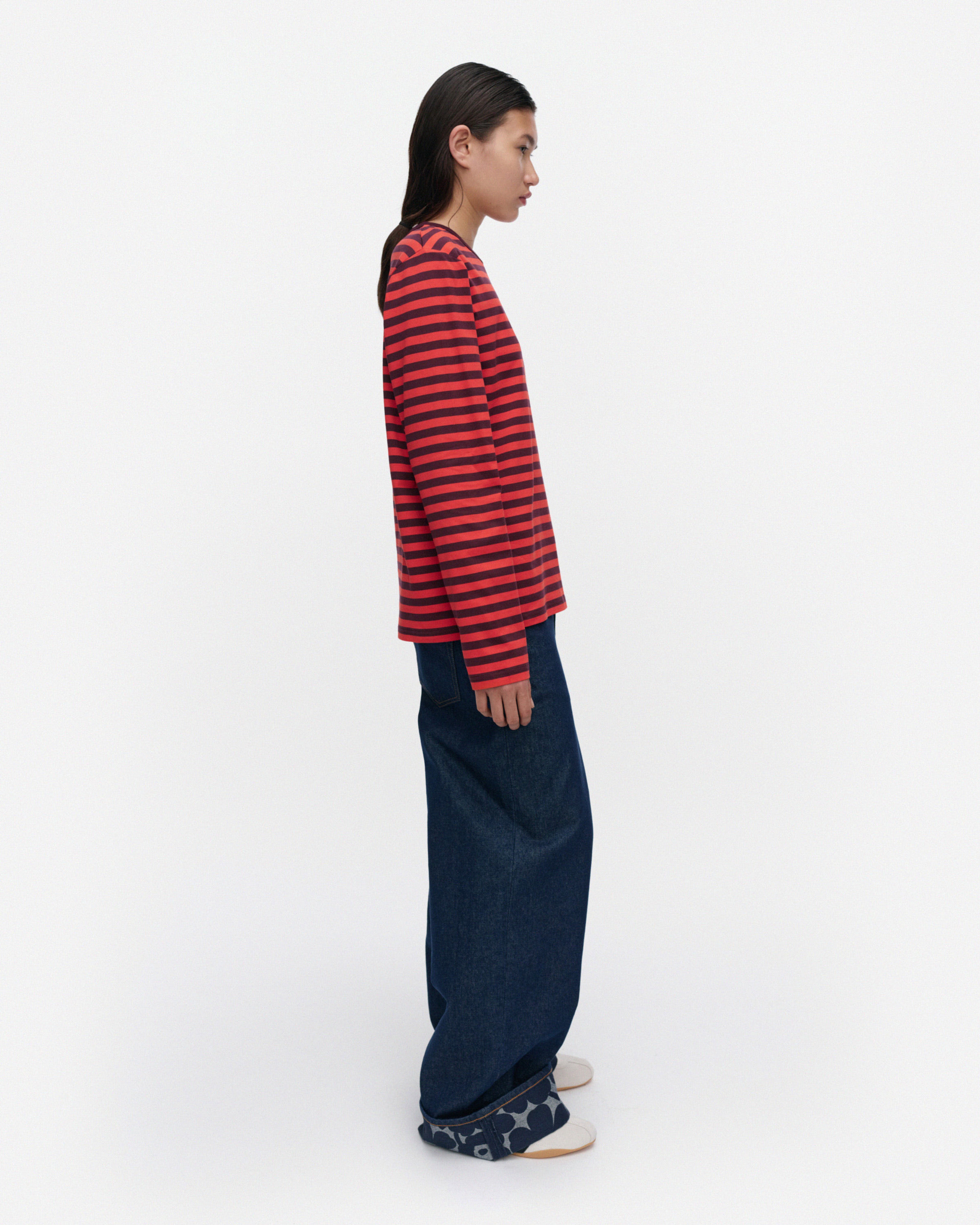 Tasaraita Unikko, Kioski jersey shirt, wine red, red,