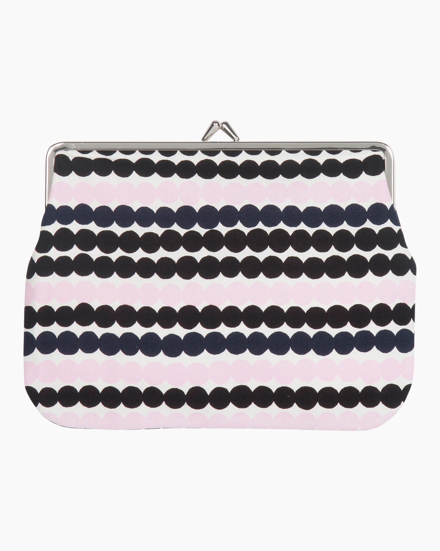 Puolikas Kukkaro Räsymatto, Purse, white,black,pink,navy,