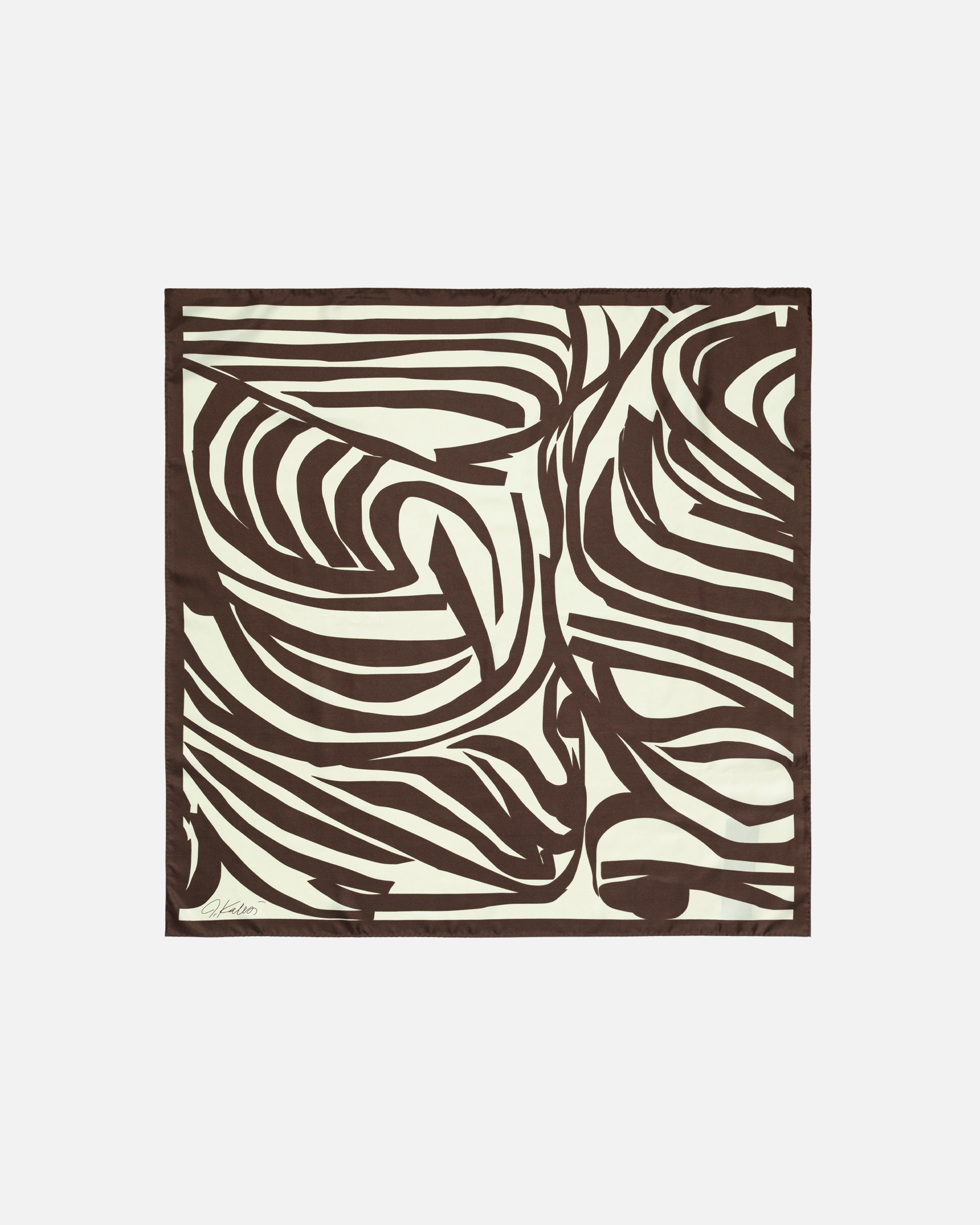 Lauhtua Jokuraita, Scarf, dark brown, off white,