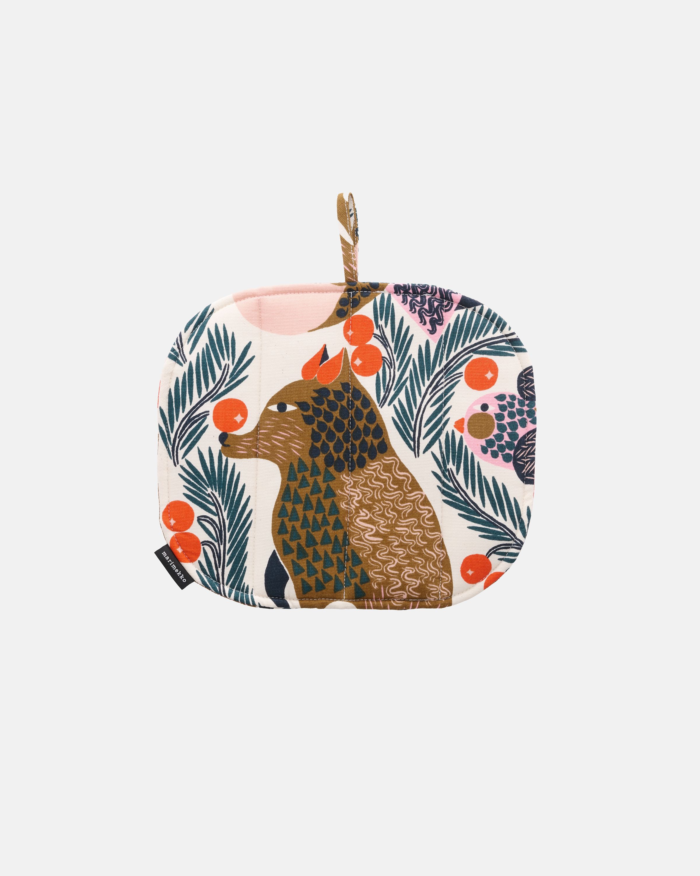 Unikko bath mat 73x74 cm sage,off white,dark blue | Marimekko