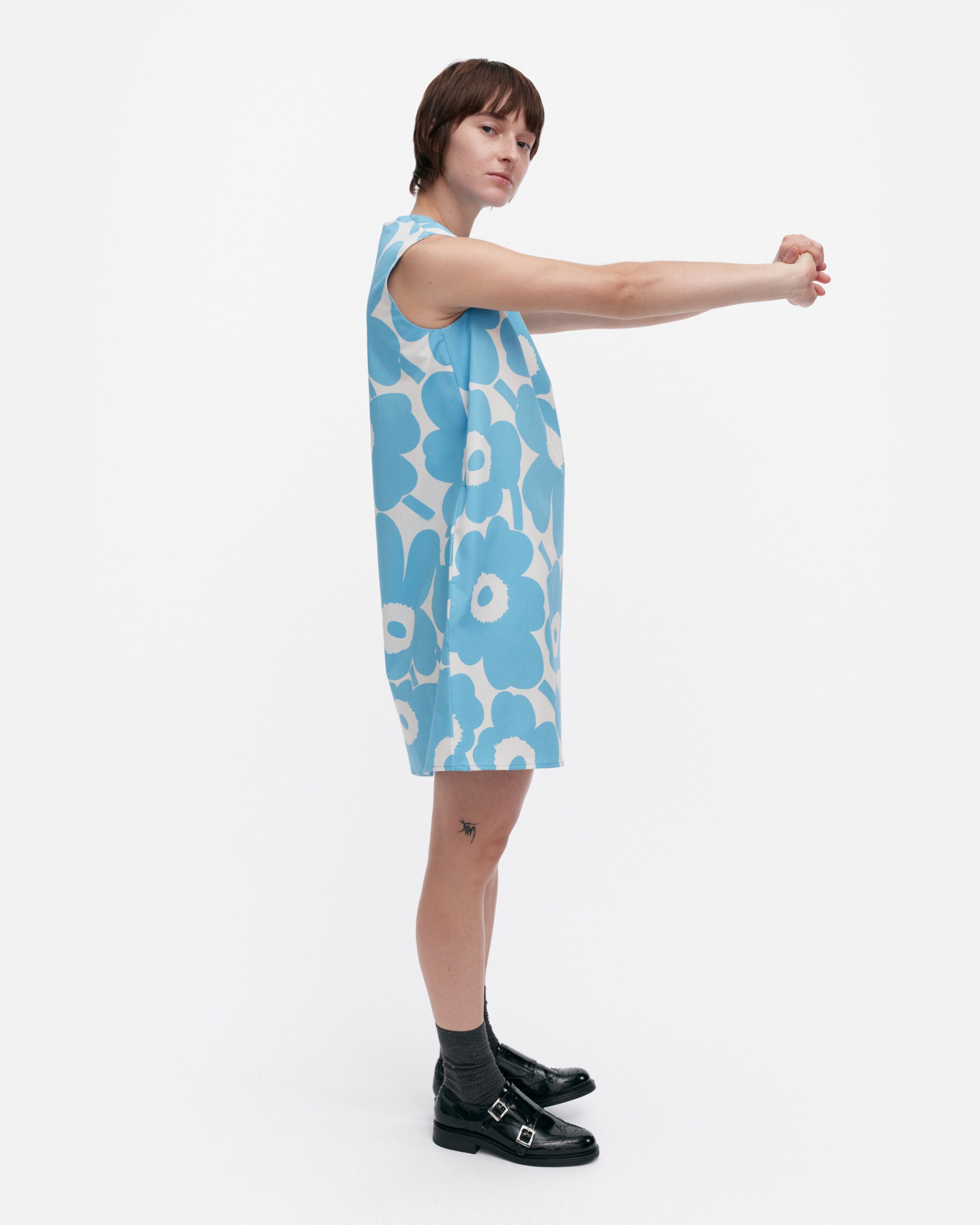 marimekko◆Siluetti Unikko コットン Aライン ワンピース marimekko◇Siluetti Unikko コットン Aライン ワンピース