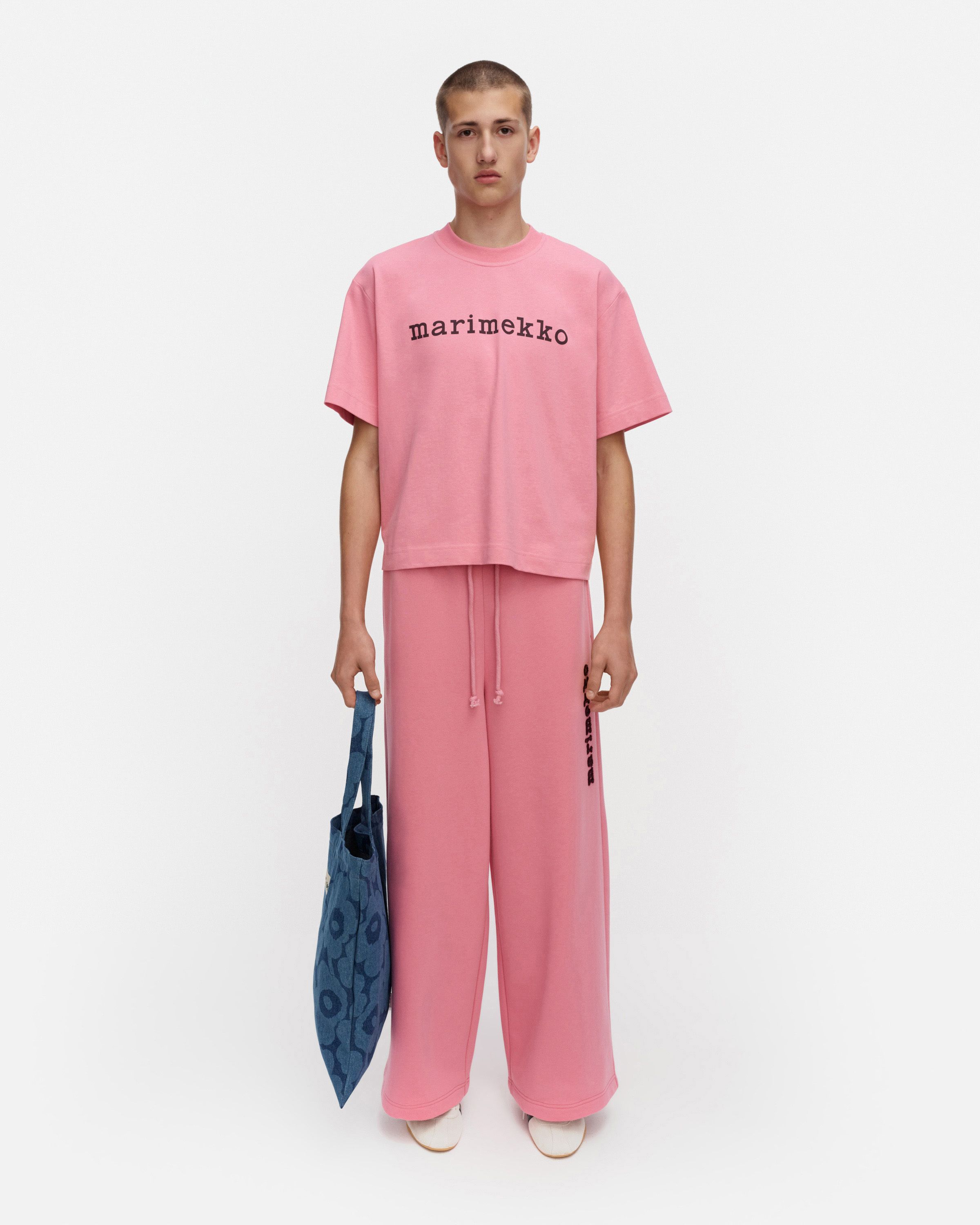 Kikapo Logo Placement Kioski sweatpants rose, wine red | Marimekko