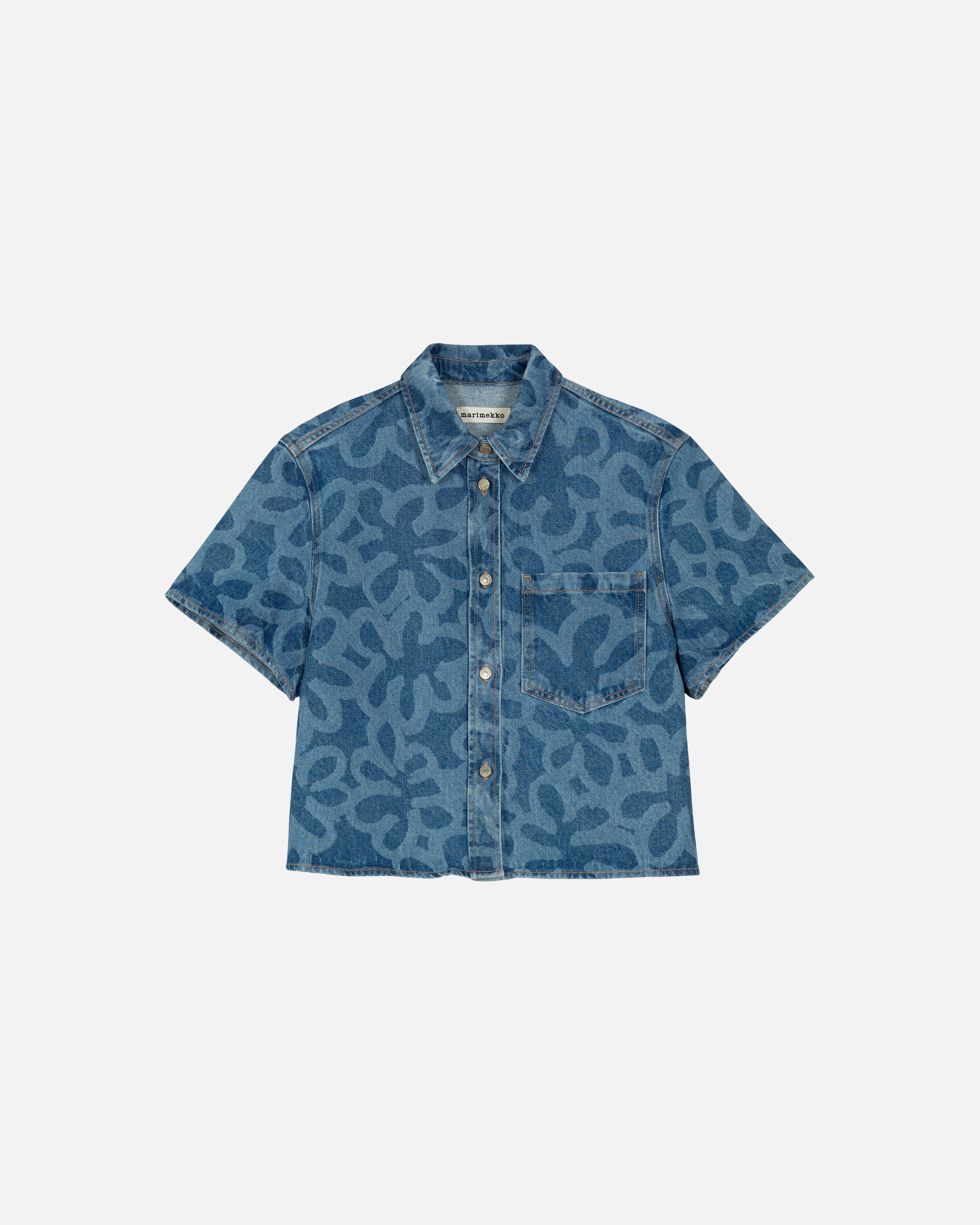 Maridenim Kuvata Kukka Shirt used indigo | Marimekko